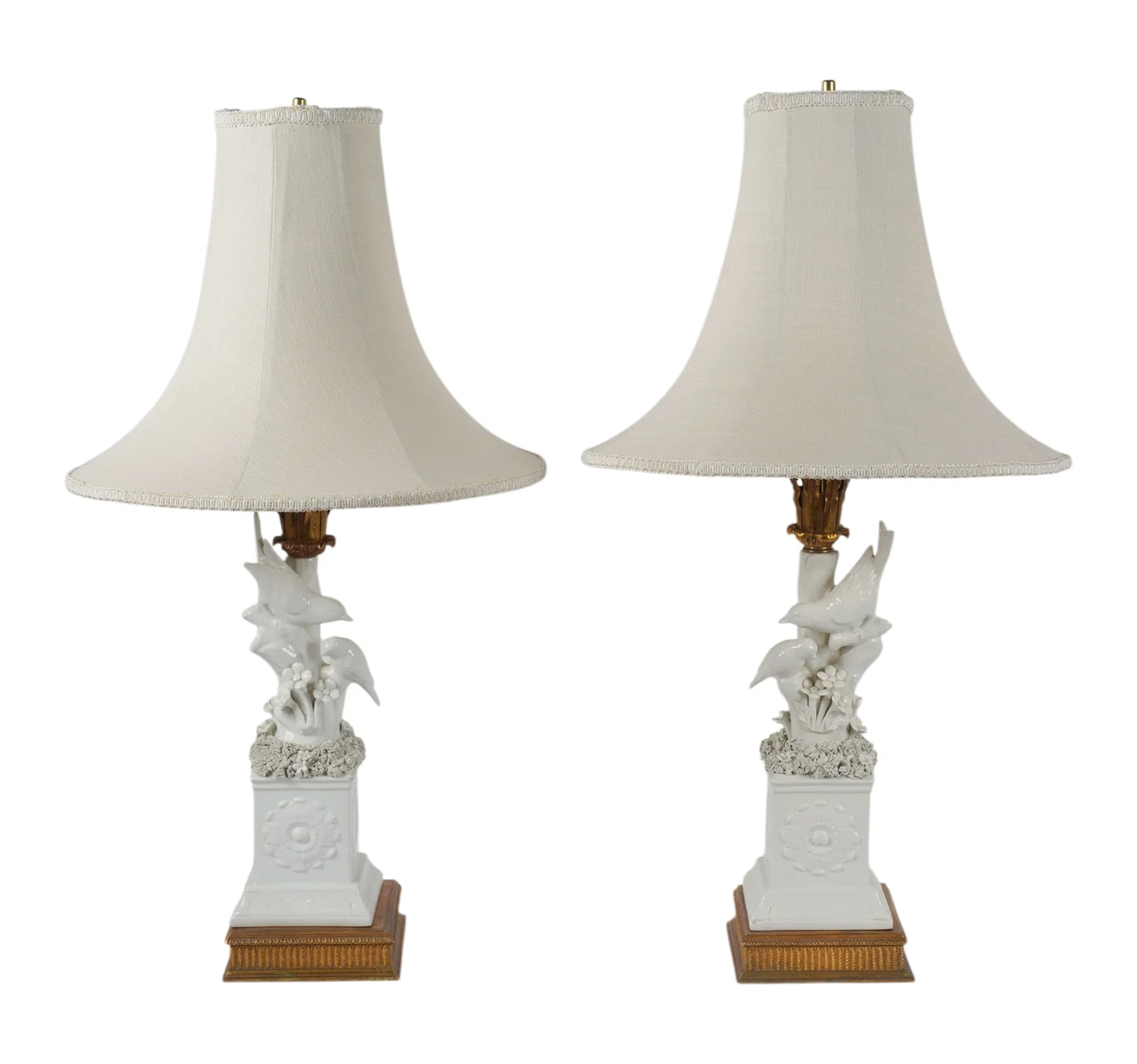 Pair of French Porcelain Table Lamps