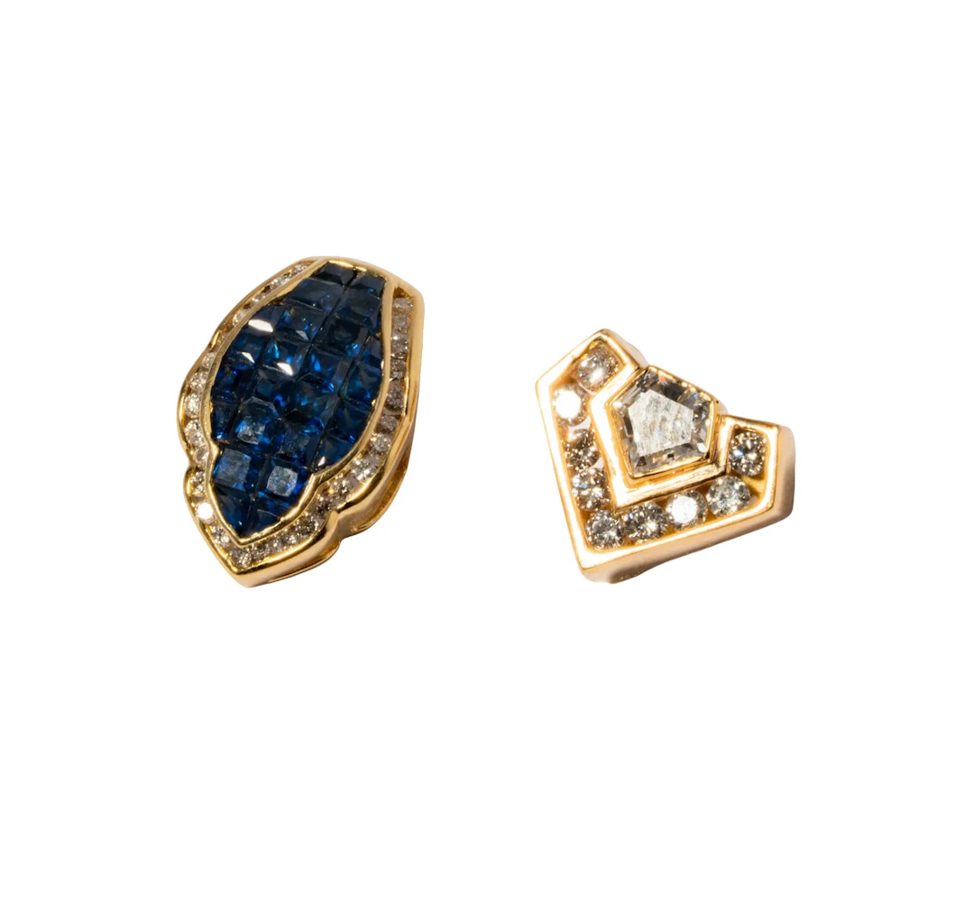Two Gold Slide Chain Pendants