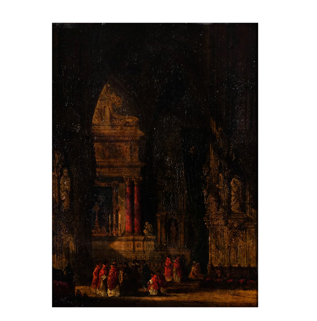 David Roberts, British 1796-1864, A Spanish Cathedral