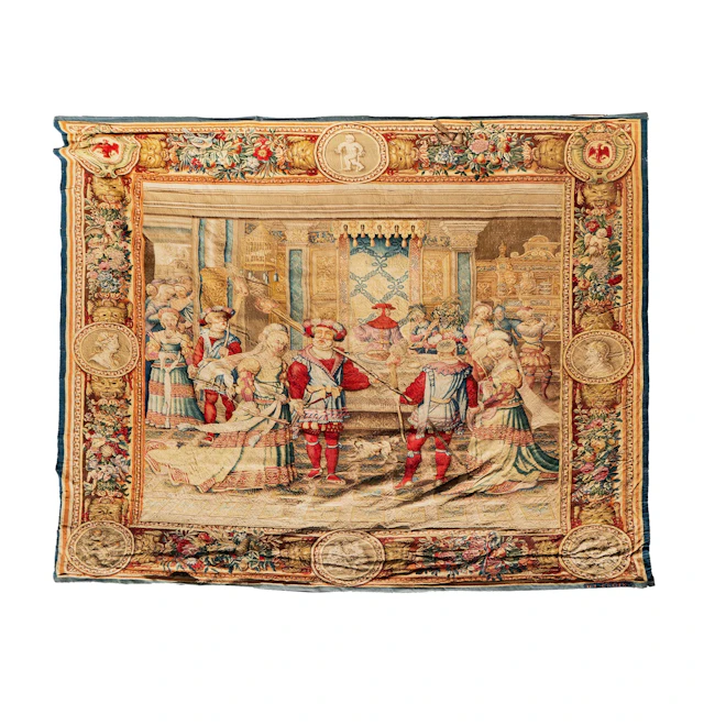A Large Antique Tapestry Wall Hanging
