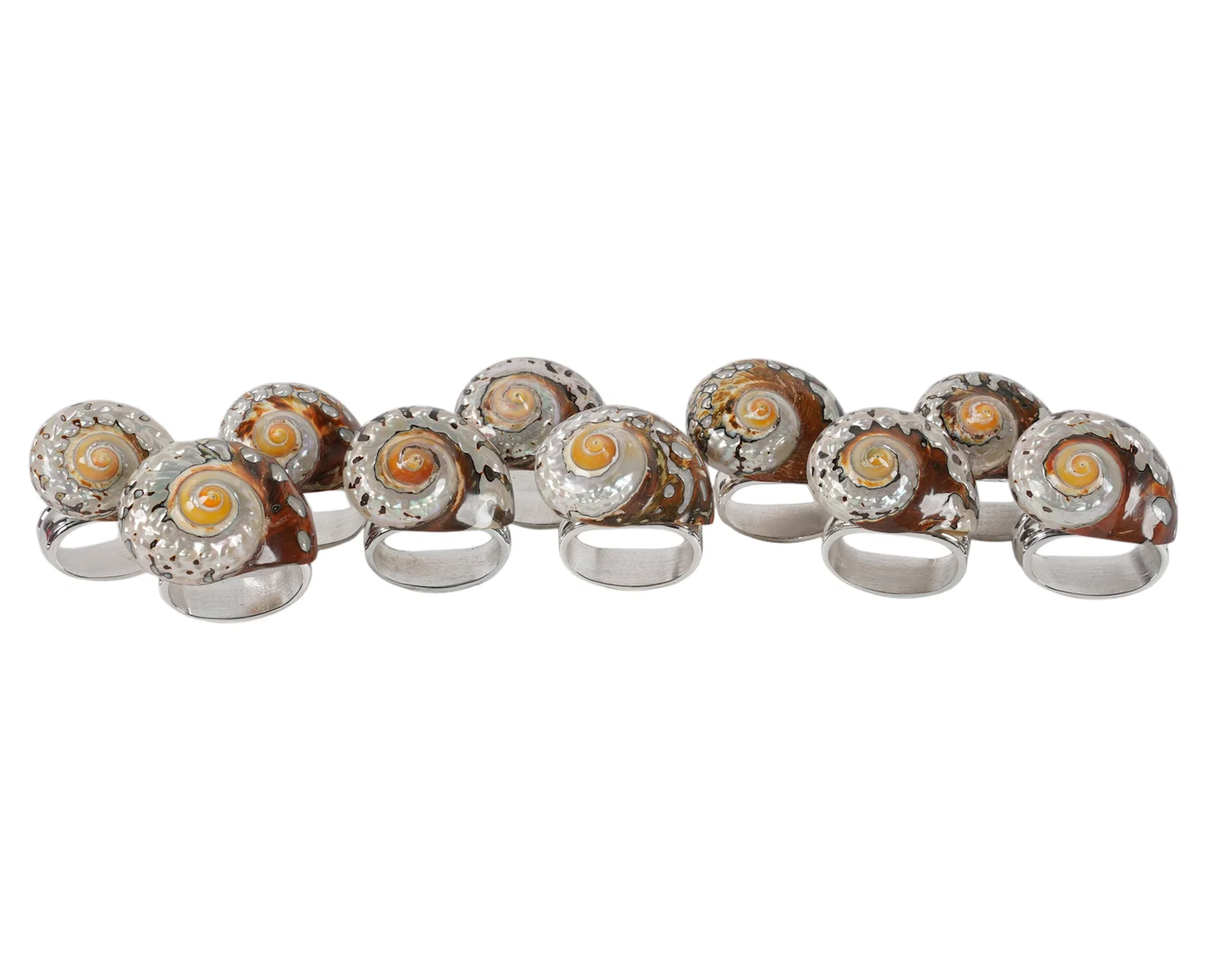 Ten Hans Turnwald Turbo Sarmaticus and Silverplate Napkin Rings