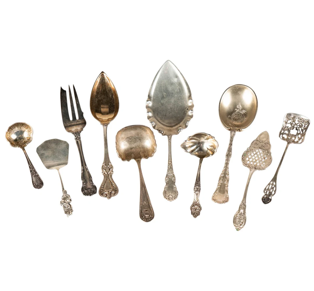 A Collection of Sterling Silver Serving Utensils