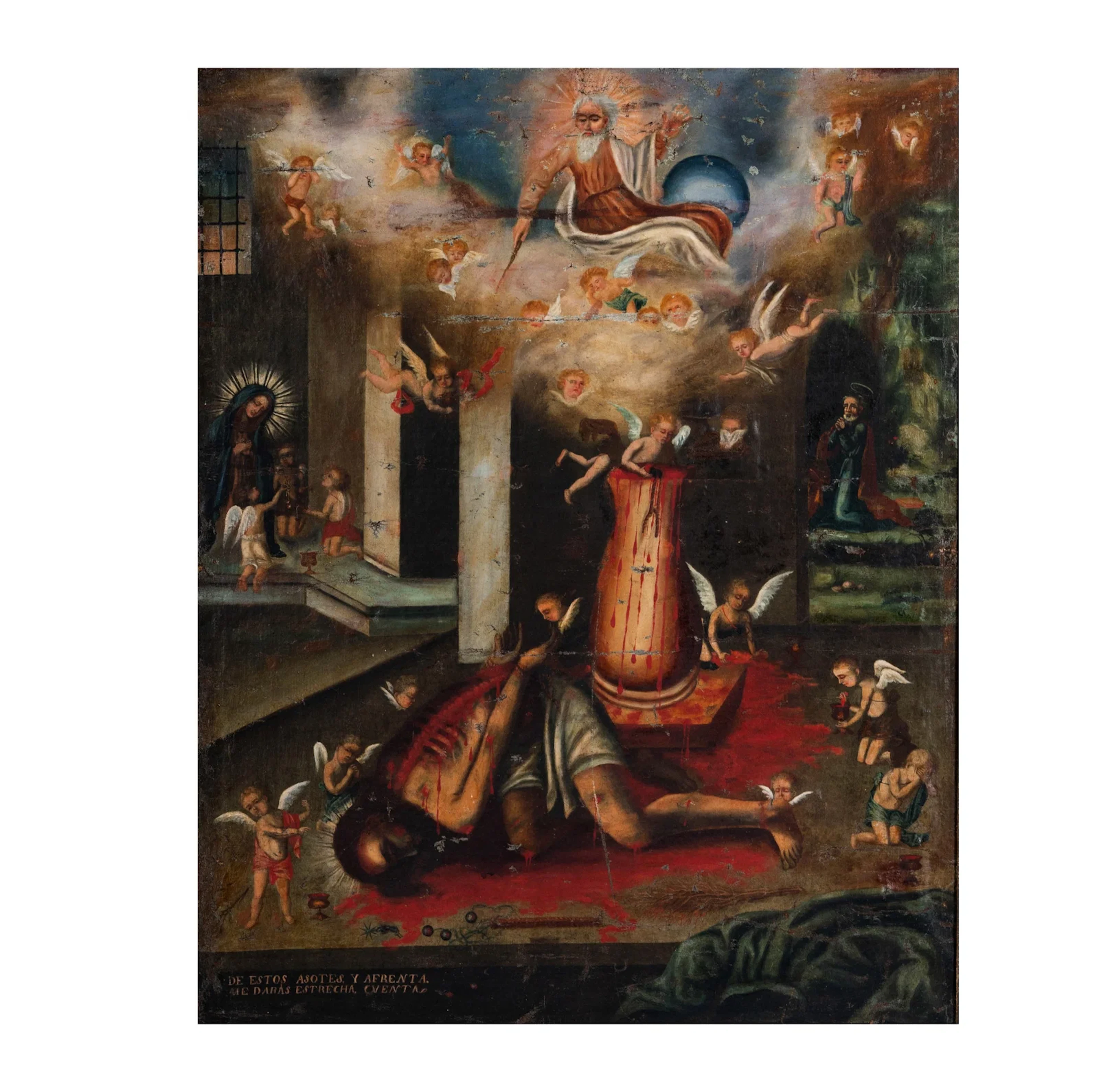 A Spanish Colonial School: 18th/19th Century, The Flogging of Christ