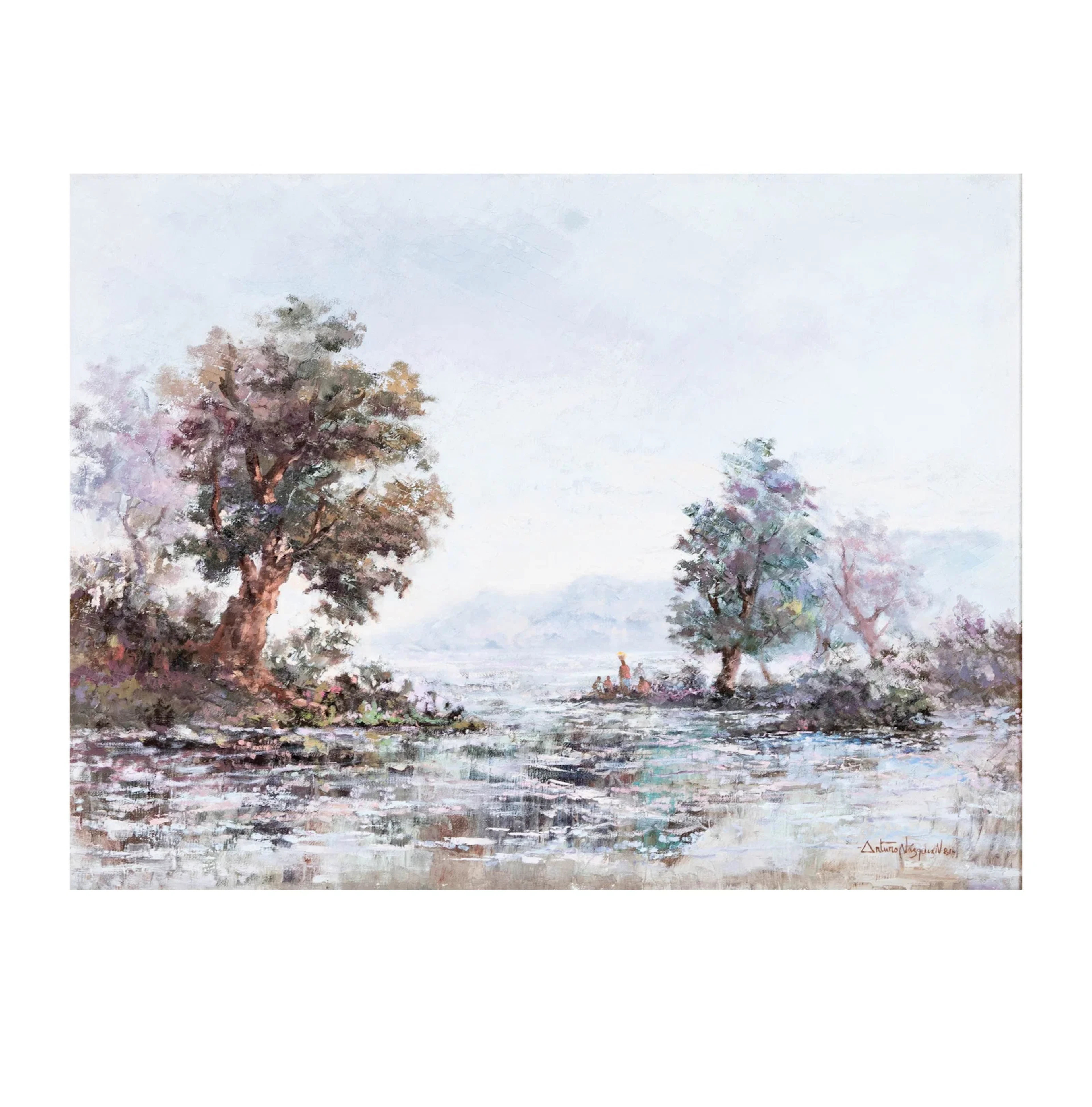 Arturo Vazquez Navarrete (Mexican, b. 1952): Winter Landscape
