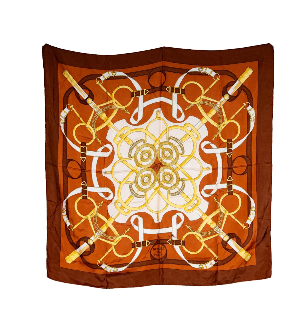 Hermes Eperon d'Or Silk Scarf