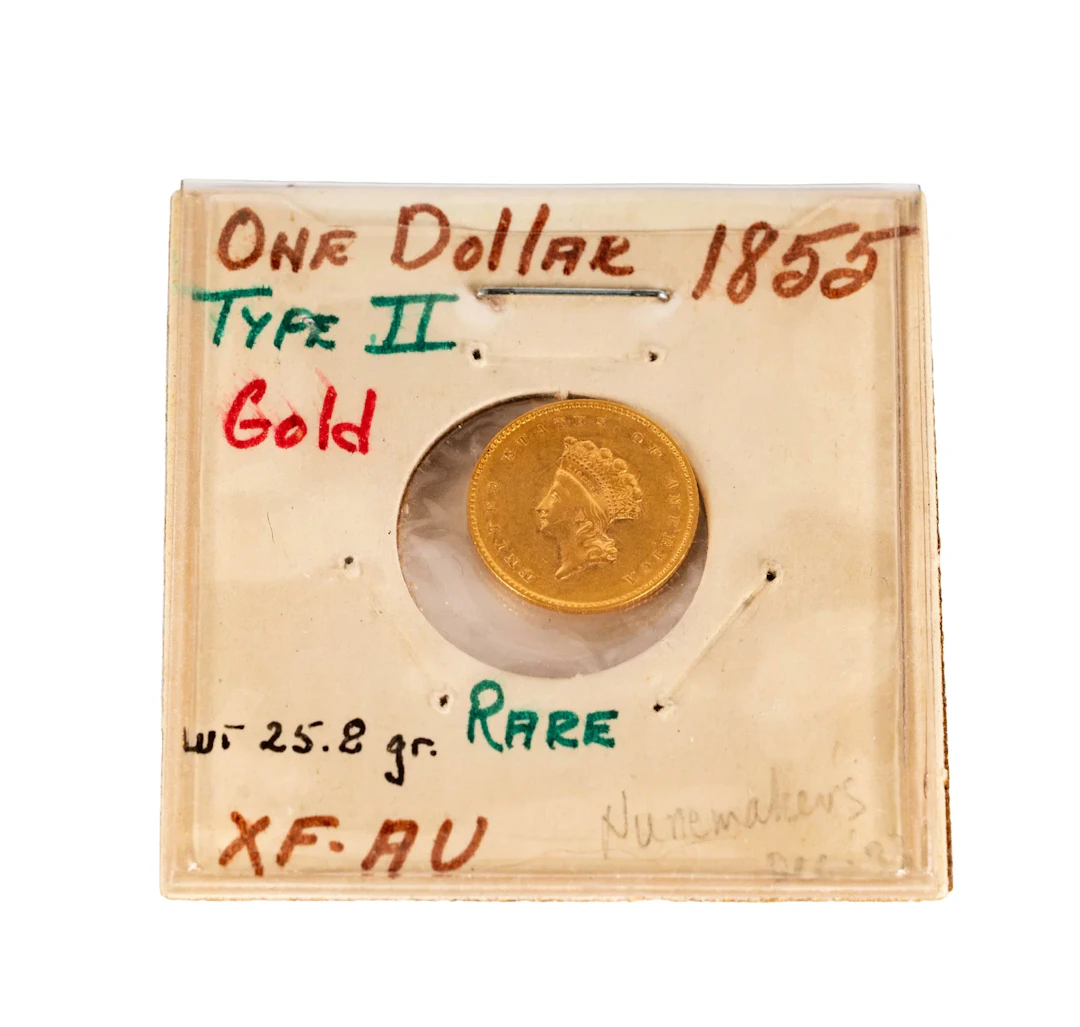 1855 US $1.00 Gold Coin Type 2