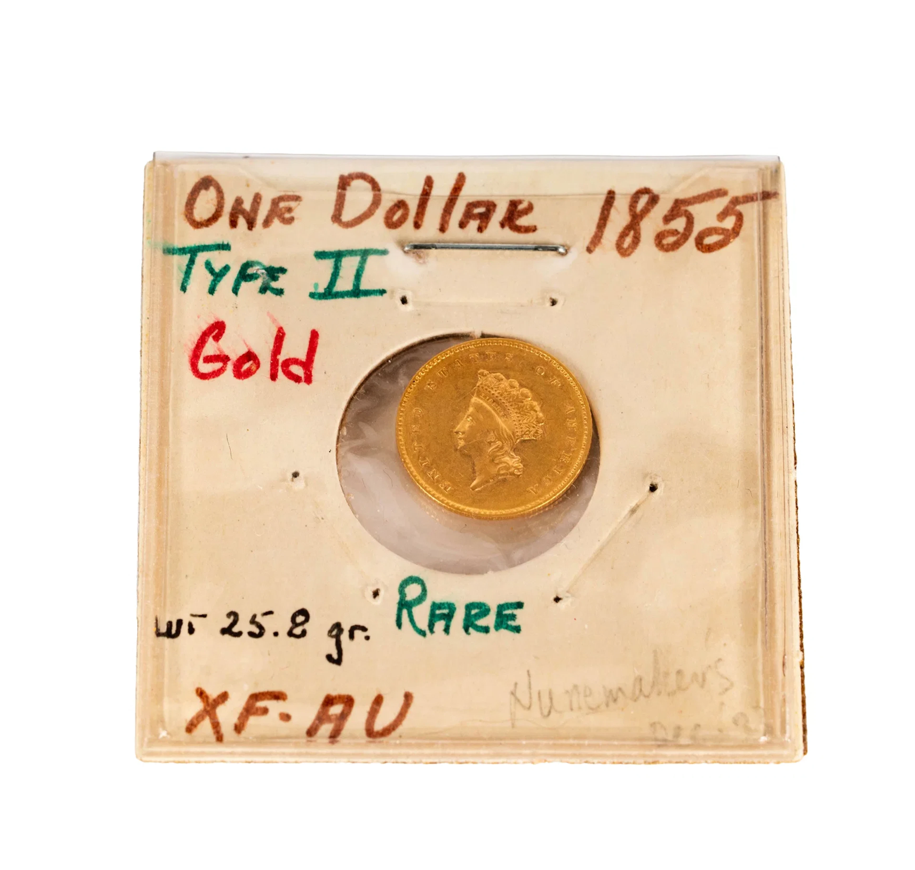 1855 US $1.00 Gold Coin Type 2