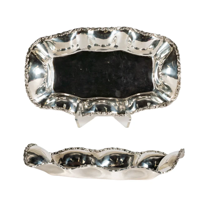 A Mexican Sterling Silver Bread Tray