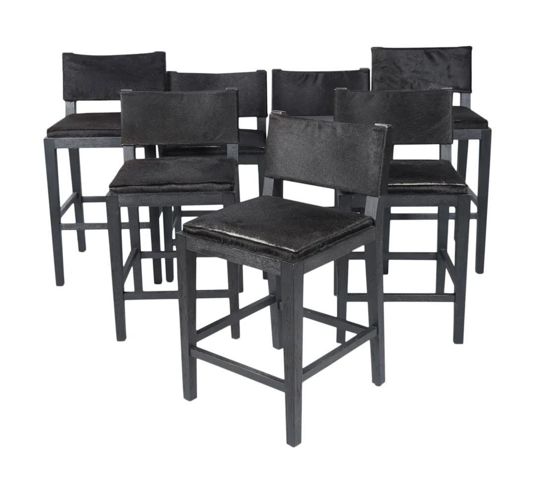 A Set of Seven Restoration Hardware Barstools