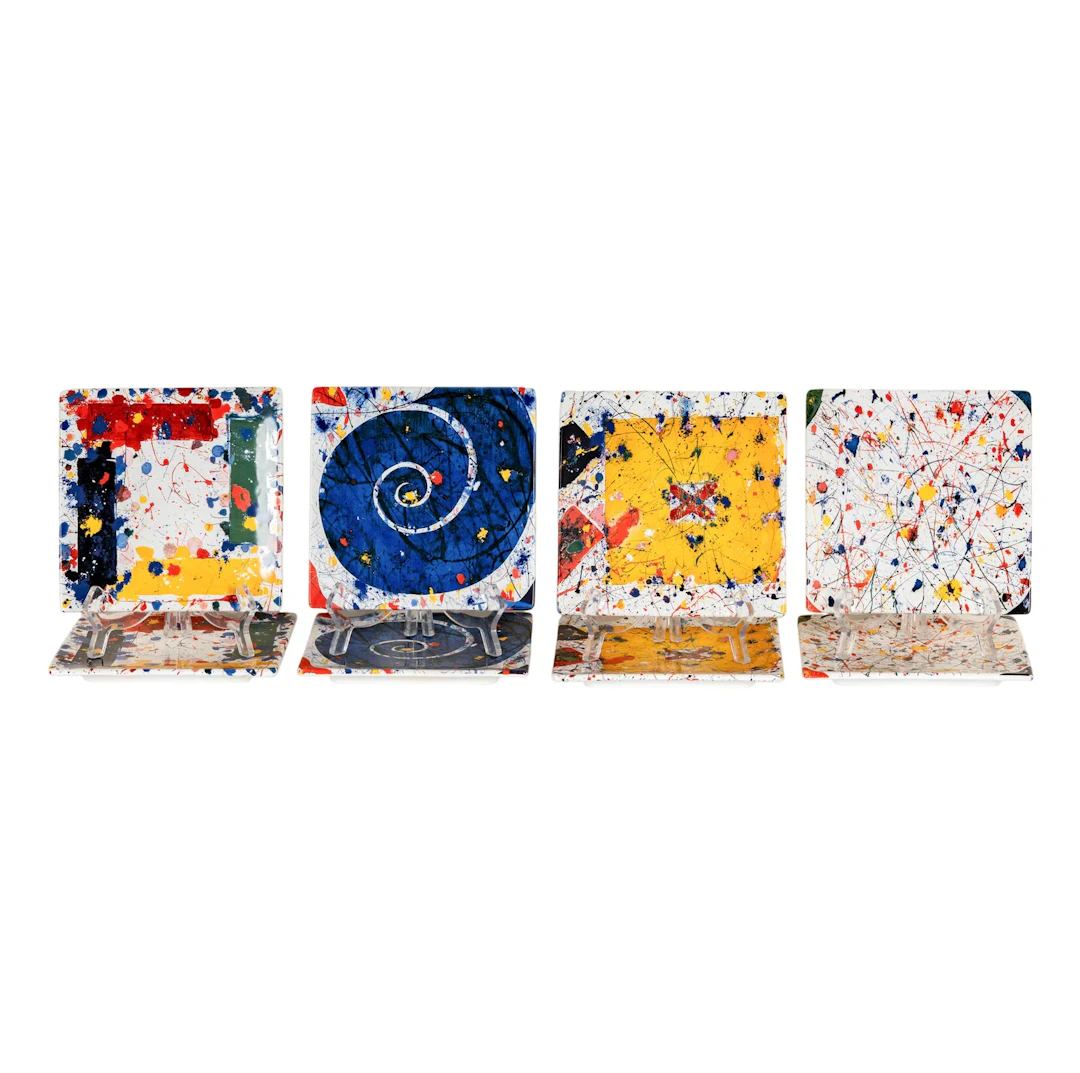 Set of Eight Sam Francis Collector Plates