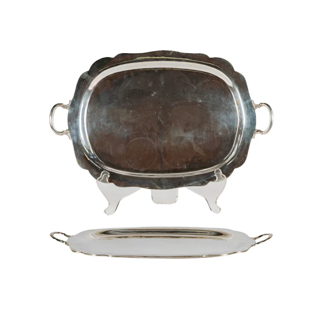 A Mexican Sterling Silver Two-Handle Tray