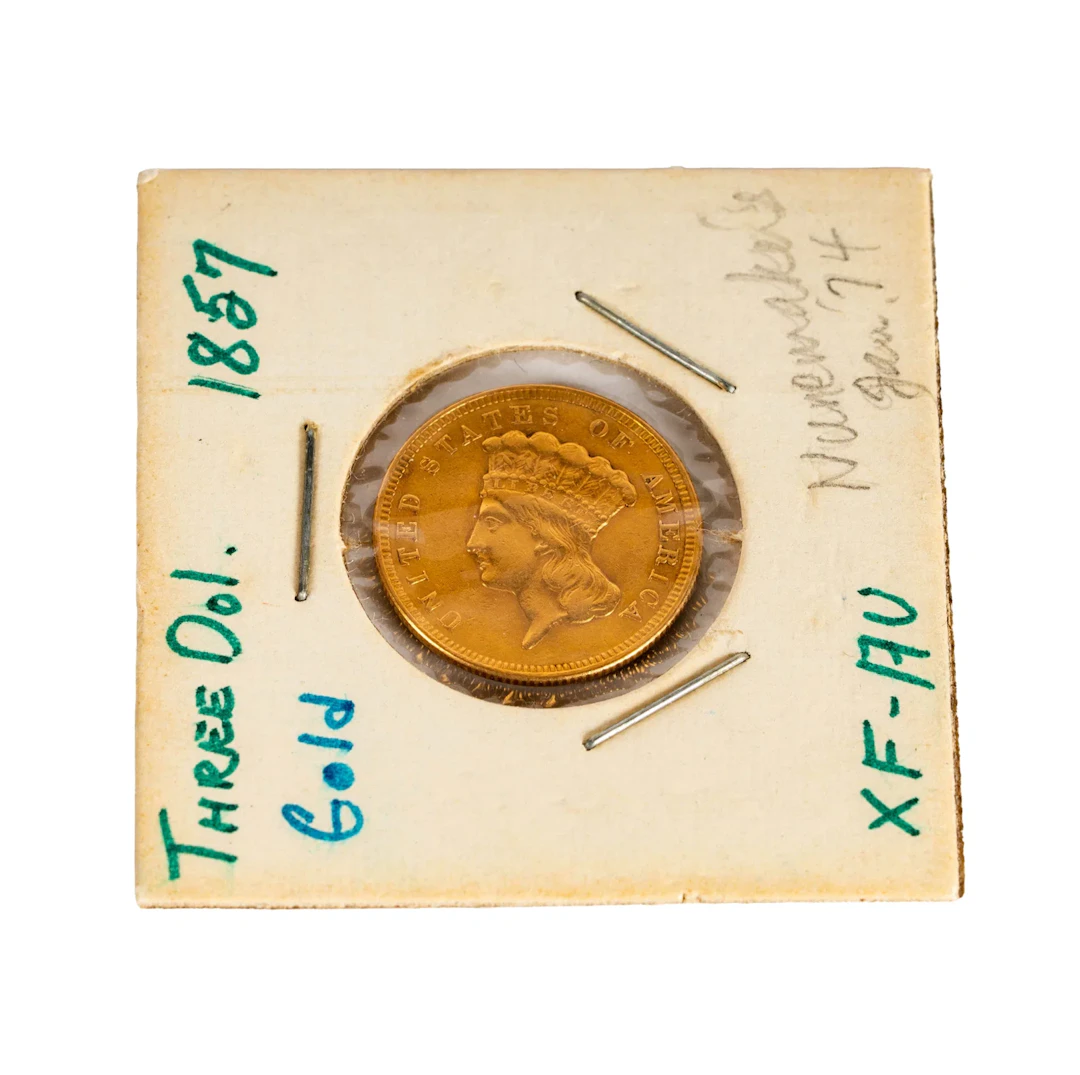 1857 US $3.00 Gold Coin