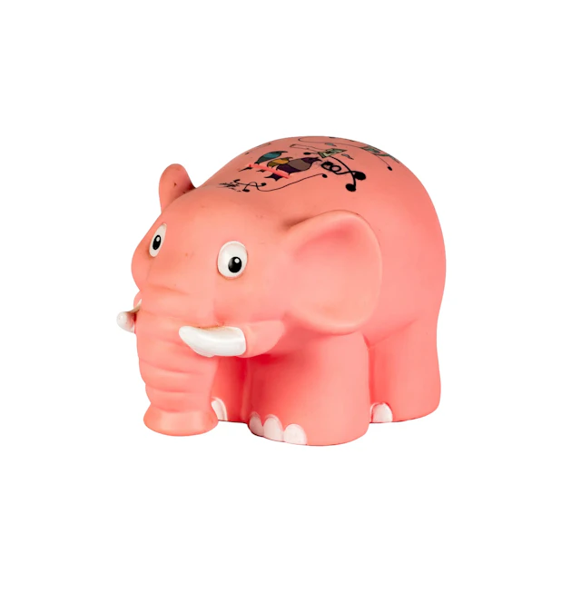 Fang Yixiu (Chinese, B. 1979): Painted Elephant Form Coin Bank