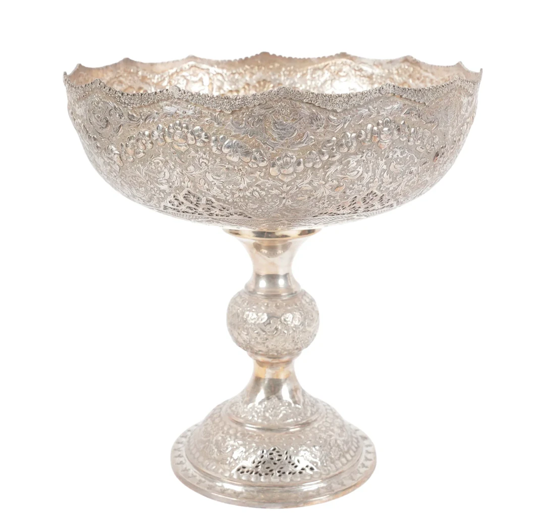 Persian Silver Footed Bowl