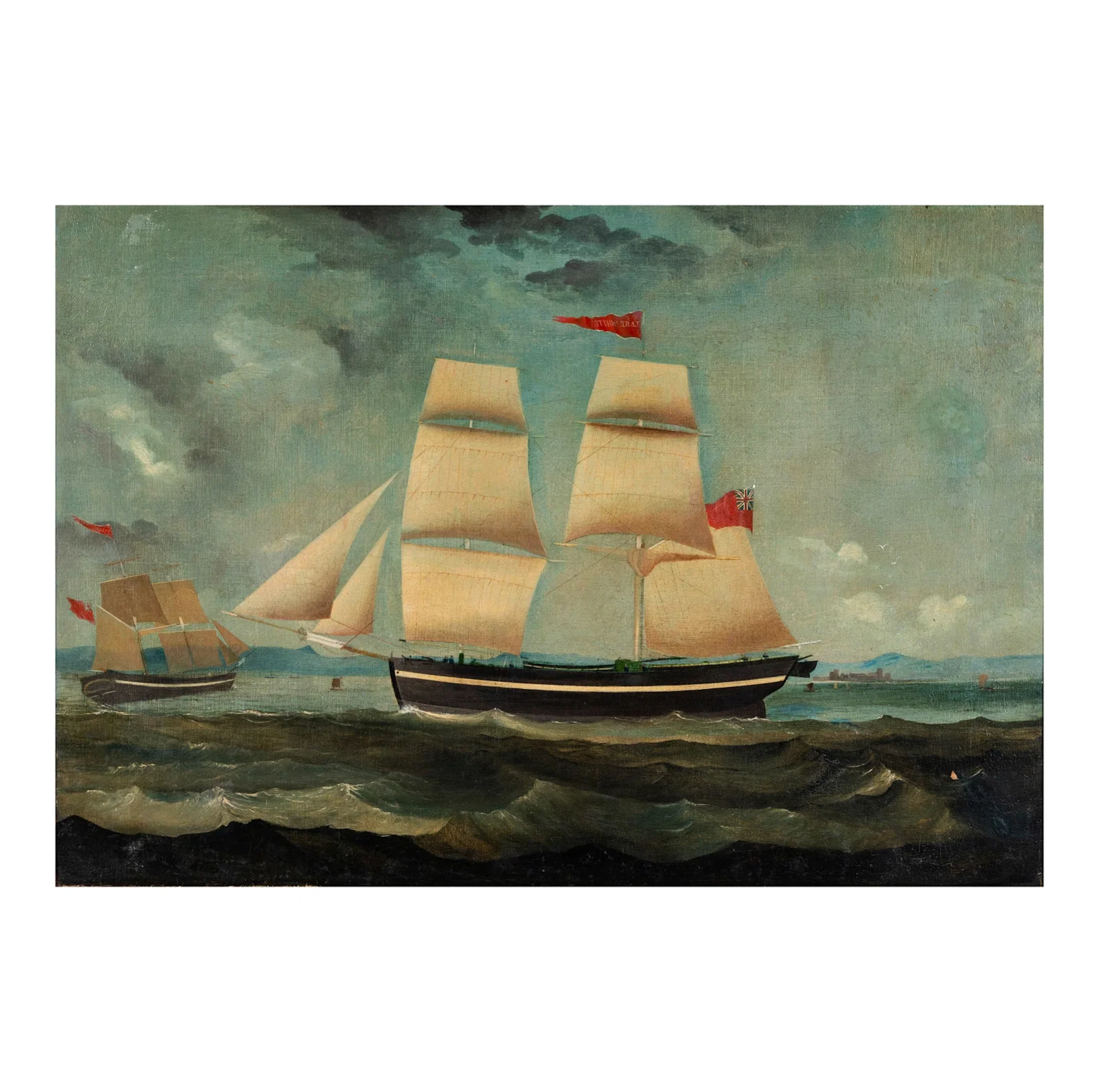 A Chinese Export Painting of the Schooner Jane White