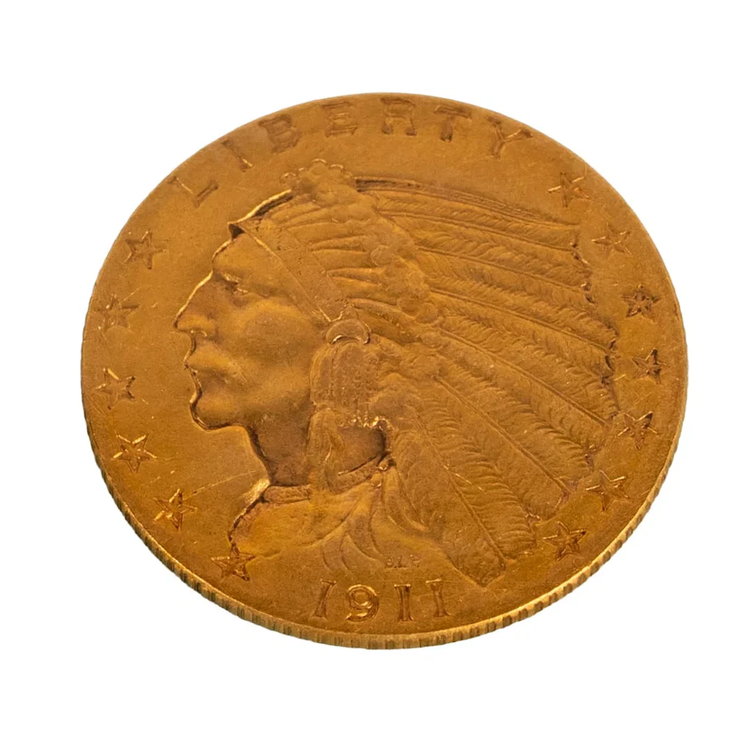 1911 US $2.50 Quarter Eagle Gold Coin