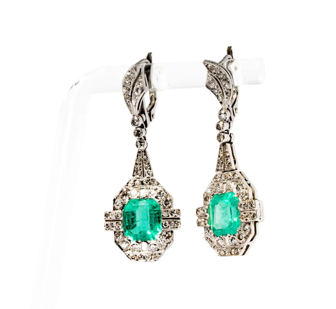 Pair of 14kt Gold, Dangle Earrings