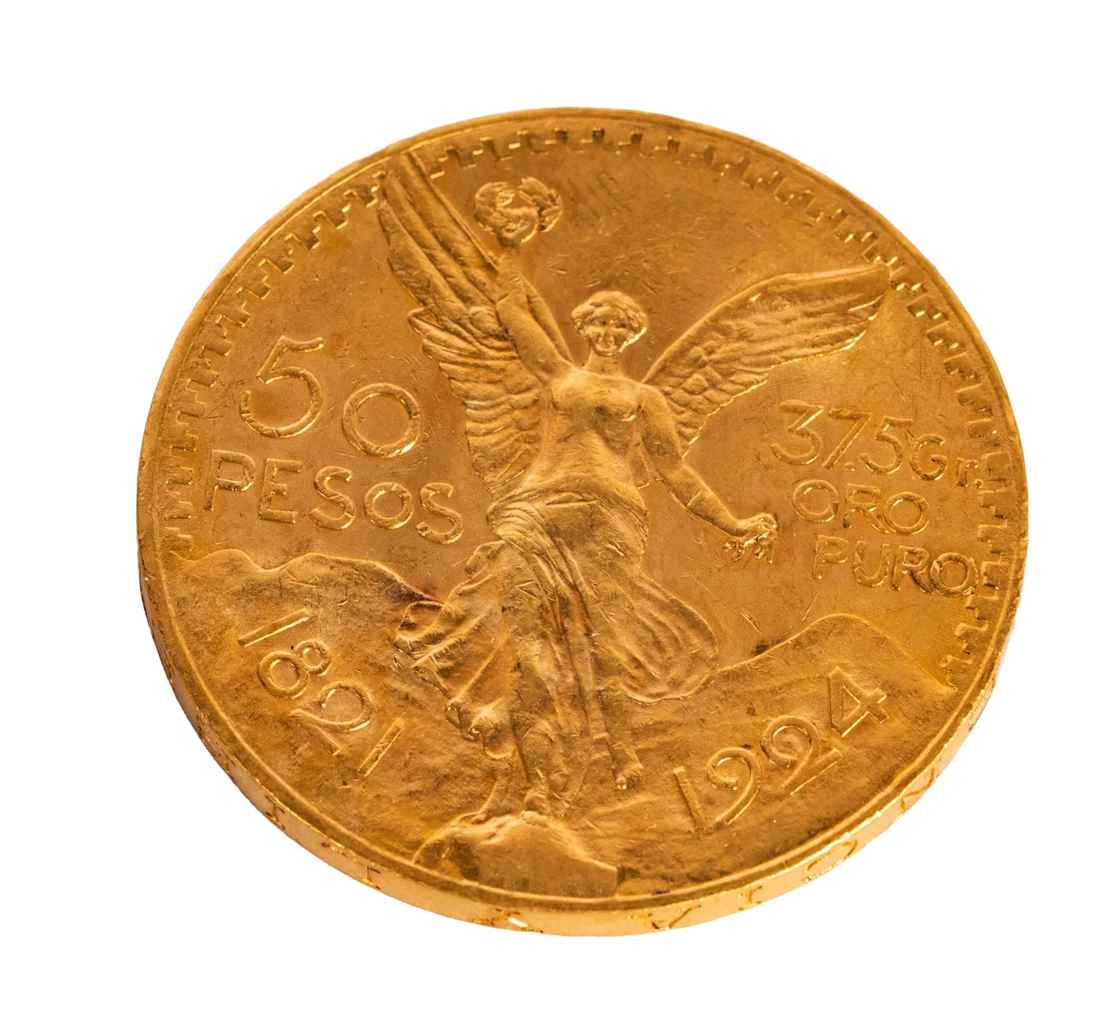 1924 Mexico 50 Pesos Gold Coin
