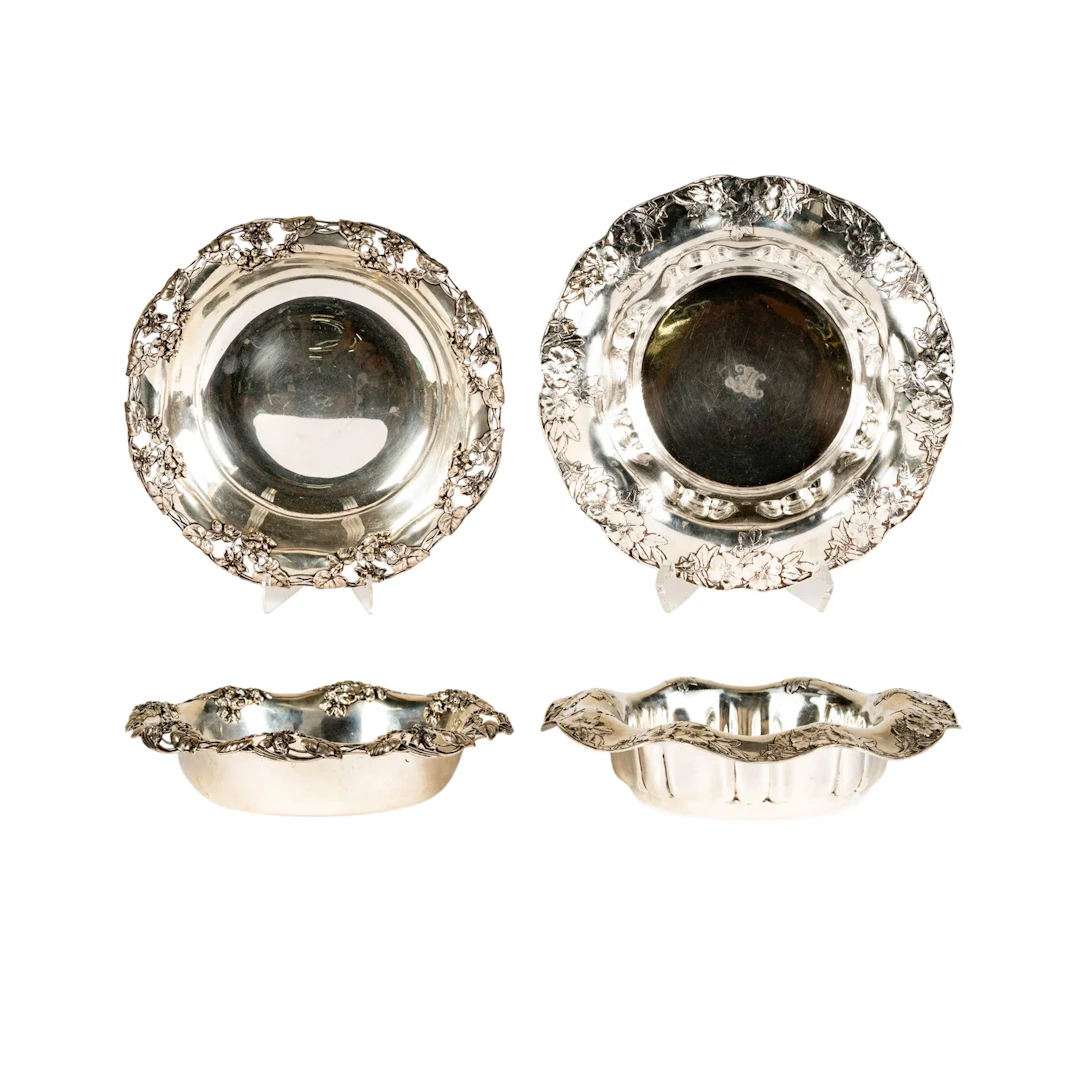 Two Tiffany and Co. Sterling Silver Repousse Bowls