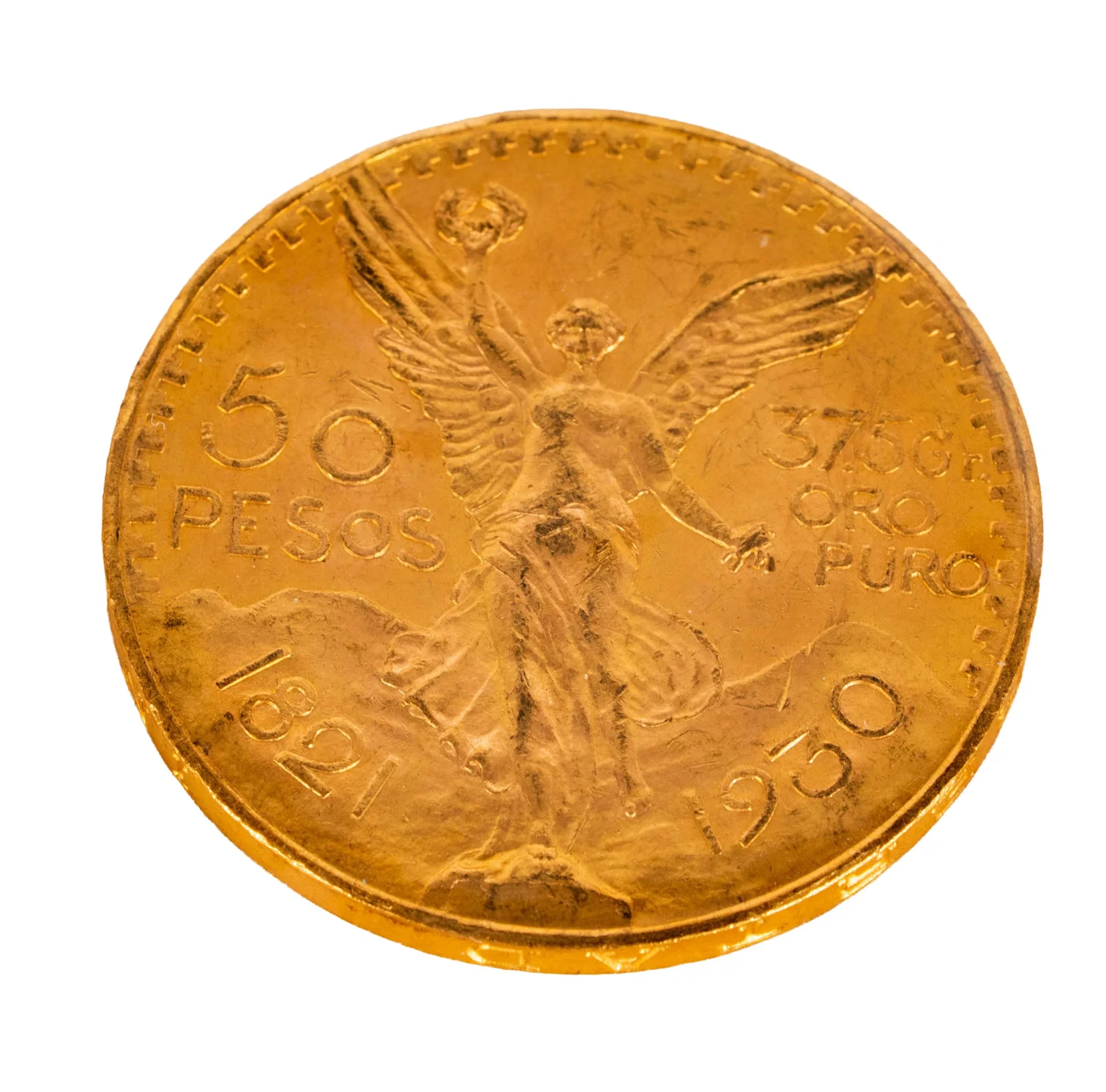 1930 Mexico 50 Pesos Gold Coin