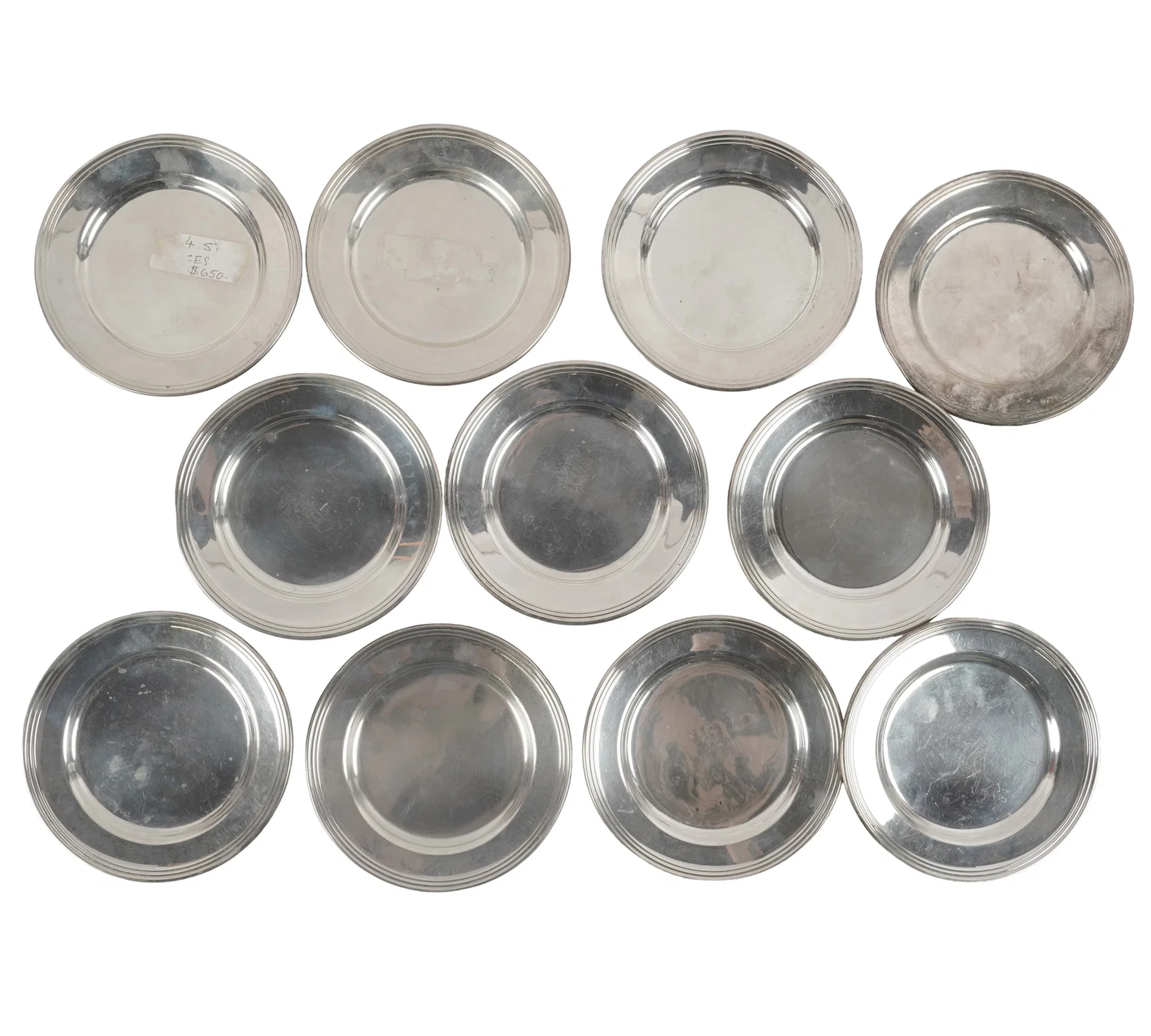 11 Sterling Bread Plates