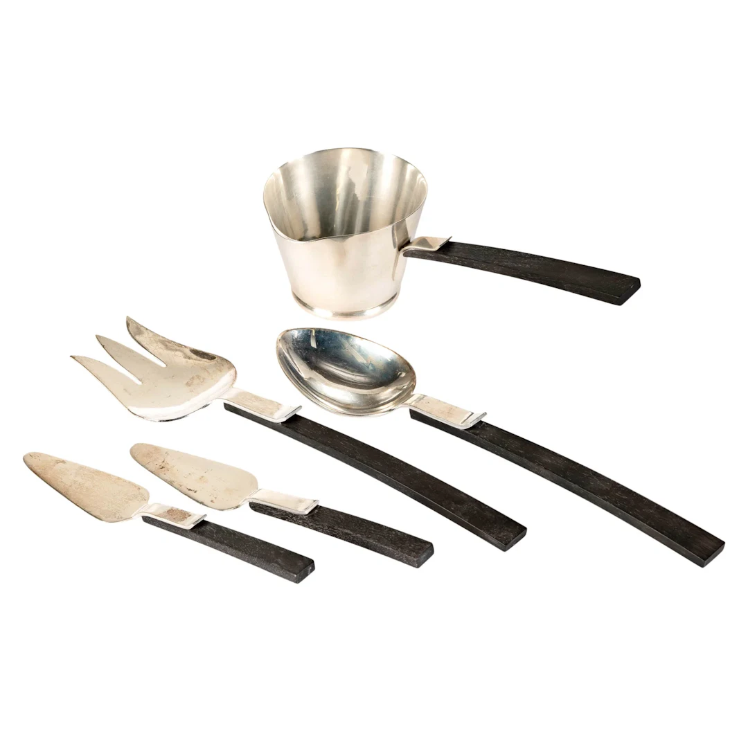Five Allan Adler Town and Country Sterling Silver Serving Pieces