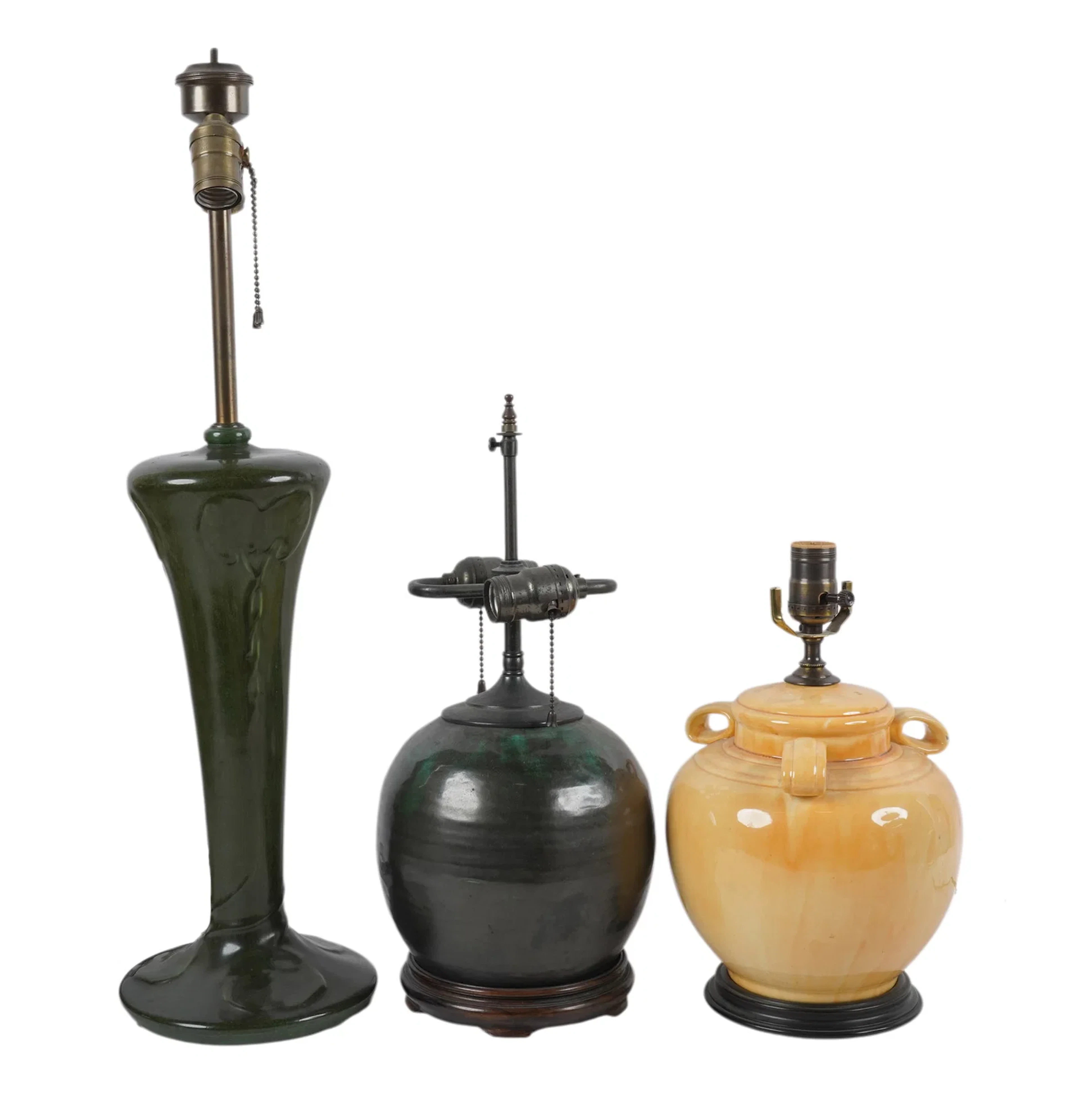 Three American Arts and Crafts Table Lamps
