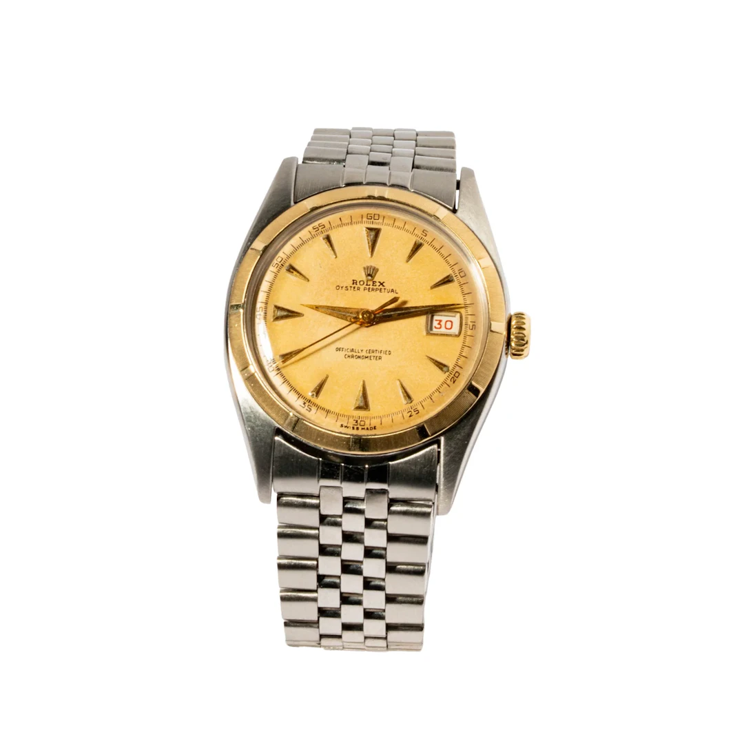 Rolex Stainless Steel and Gold Ovettone Ref. 6105 Automatic Watch