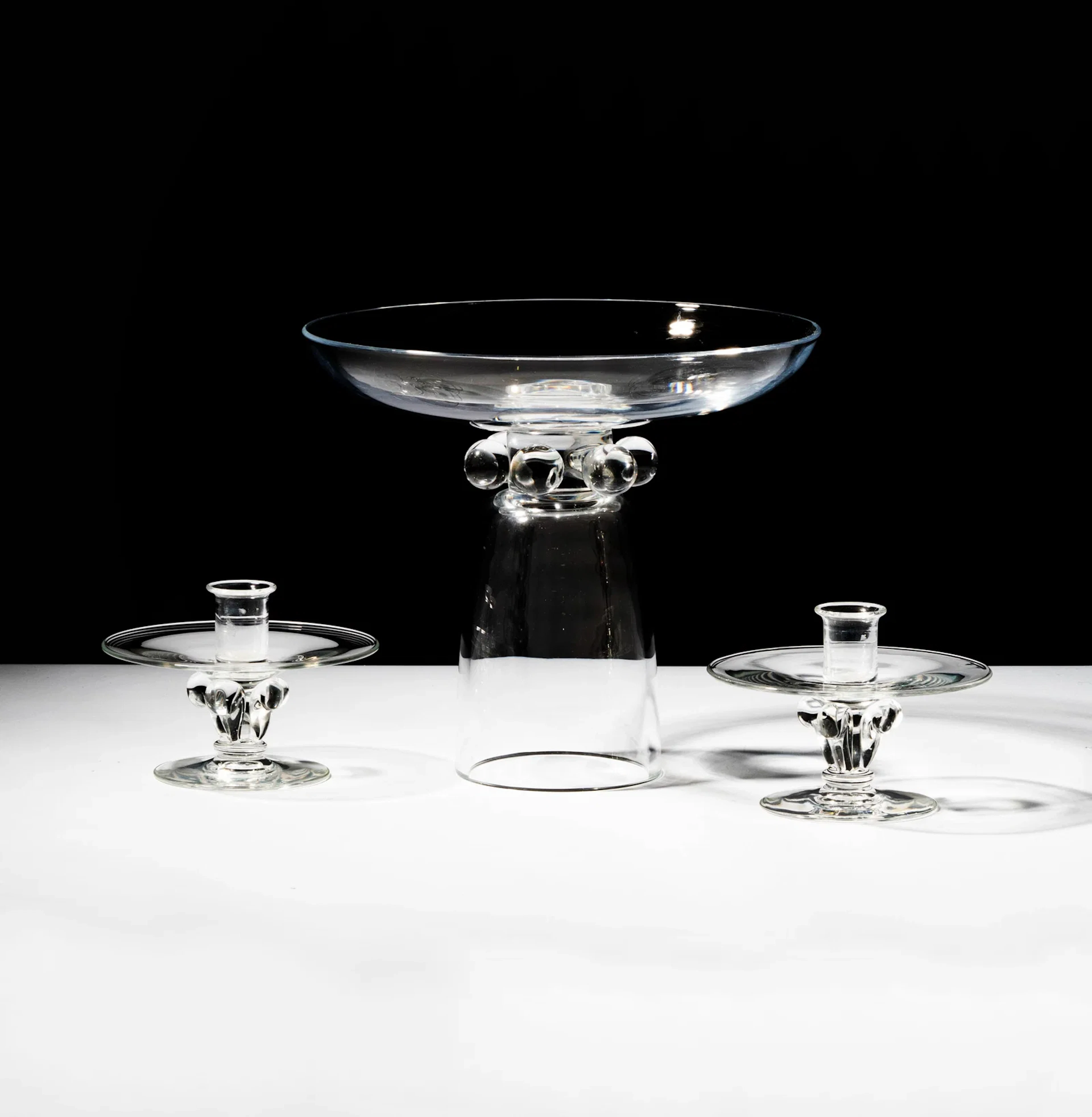 Three Steuben Glass Table Articles