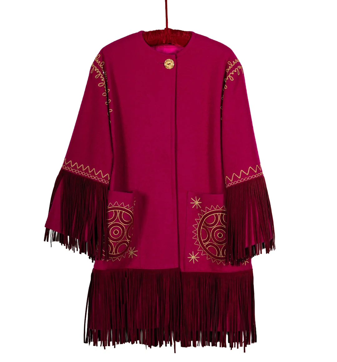Christian LaCroix Embroidered Vintage Wool Coat