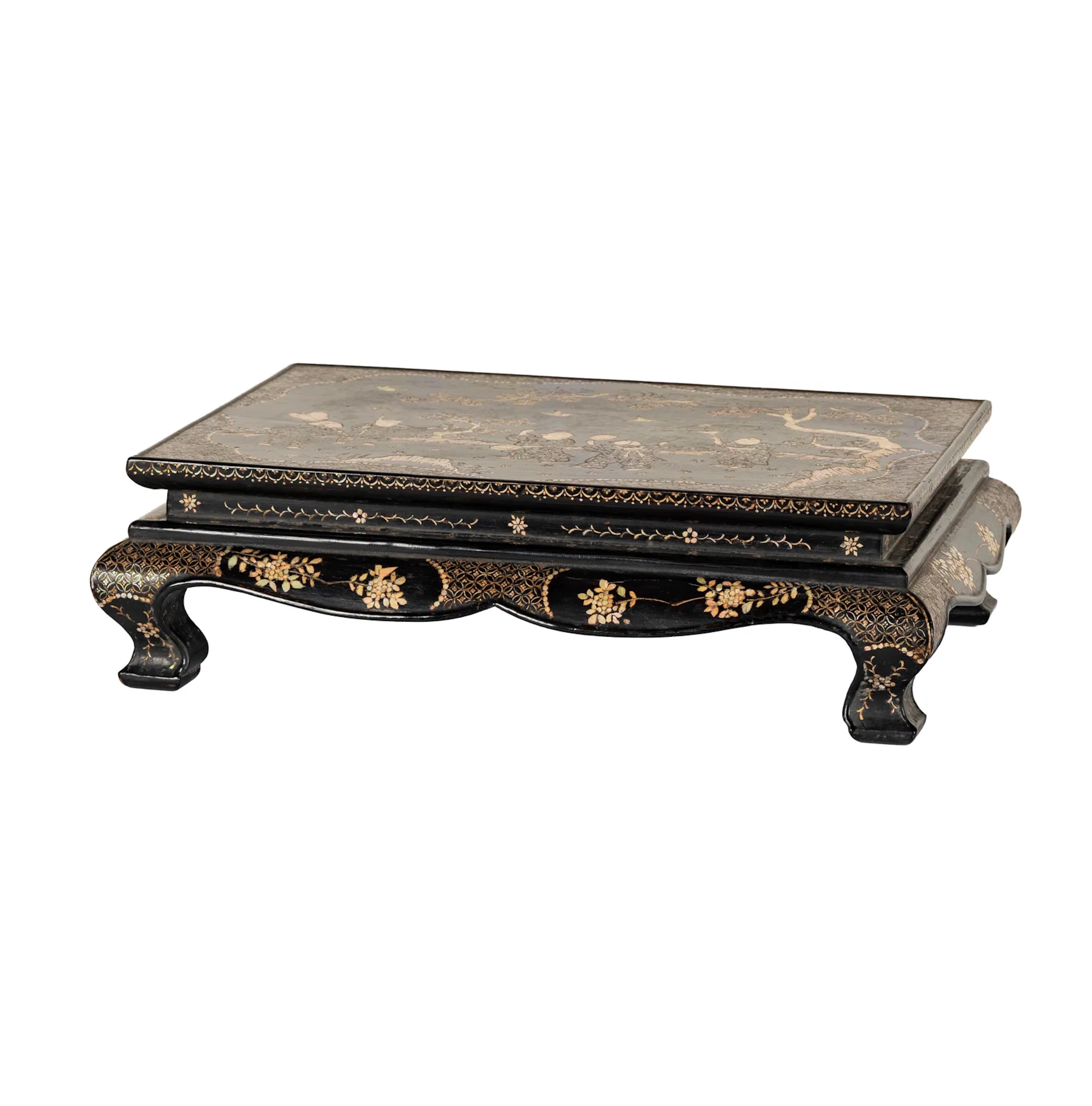 A Chinese Lacquer Stand of Boys at Play