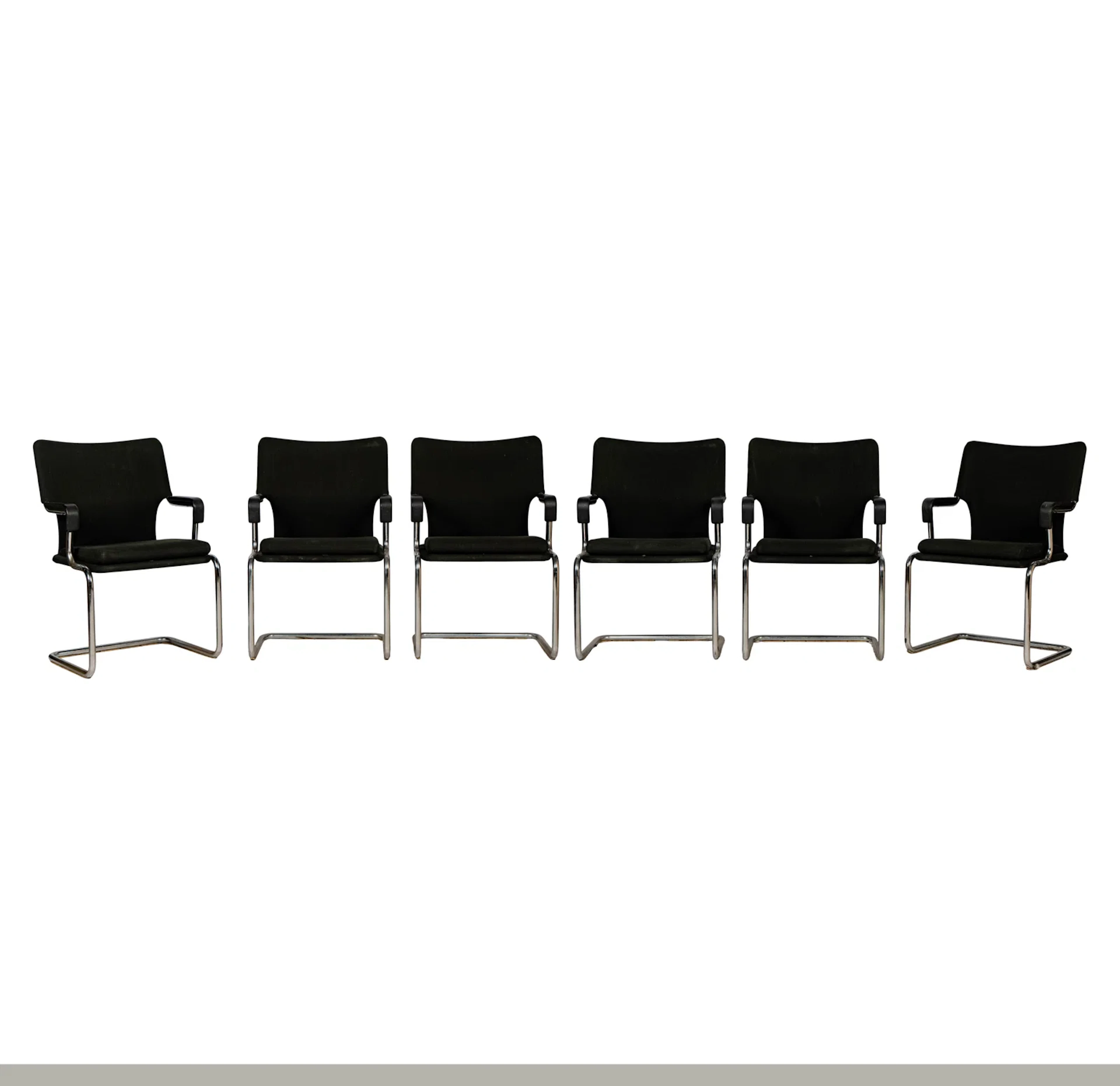 A Set of Six Mid-Century Modern Armchairs