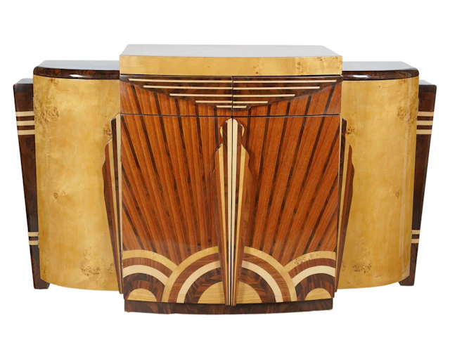 An Art Deco-Style Inlaid Side Cabinet