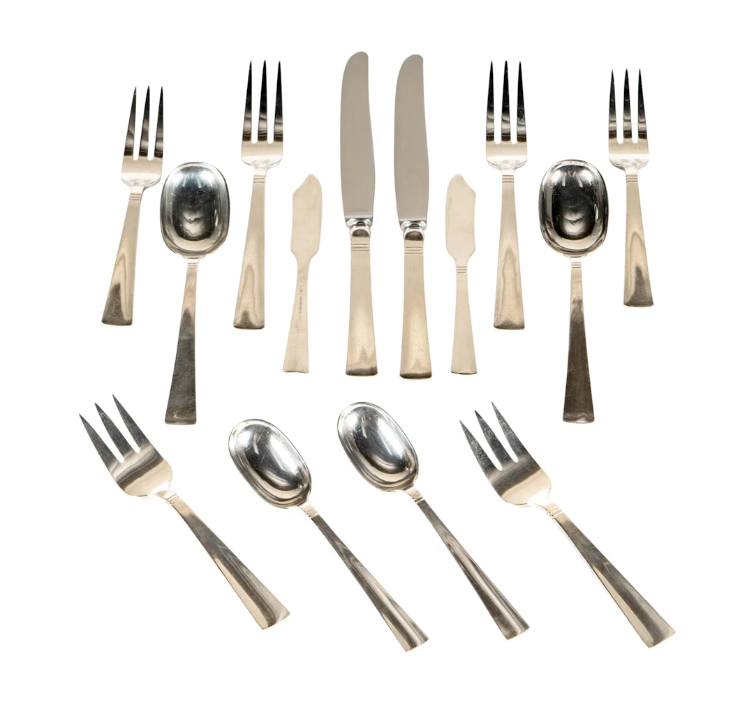 An Allan Adler Sunset Sterling Silver Flatware Service