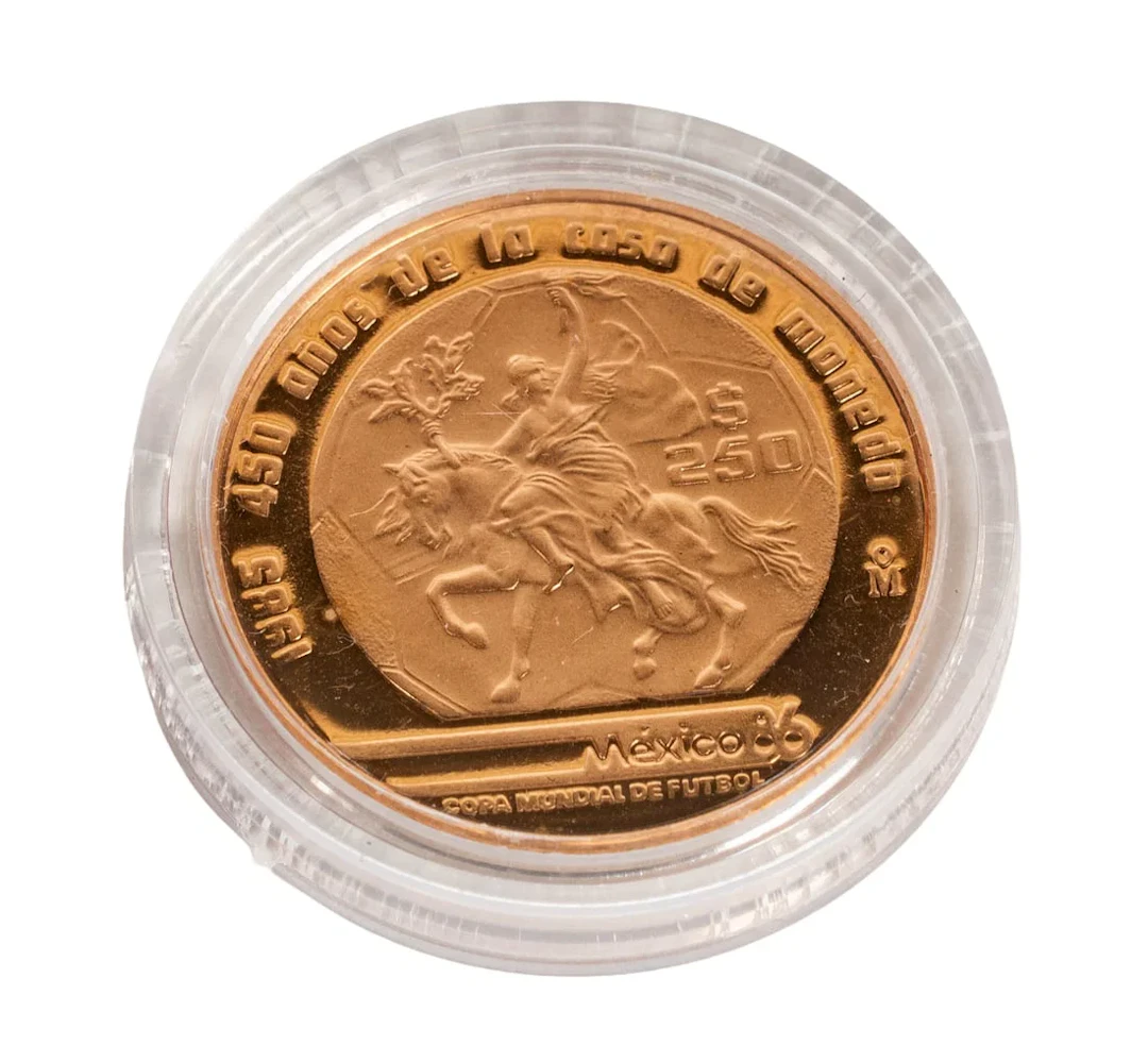 1986 Mexico 250 Peso Gold Coin