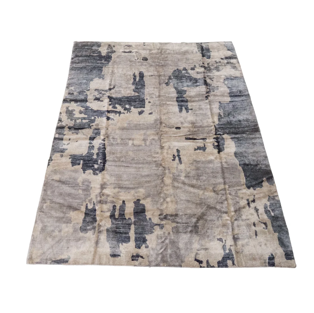 Contemporary Blue and Gray Rug 11'10" x 9'2"
