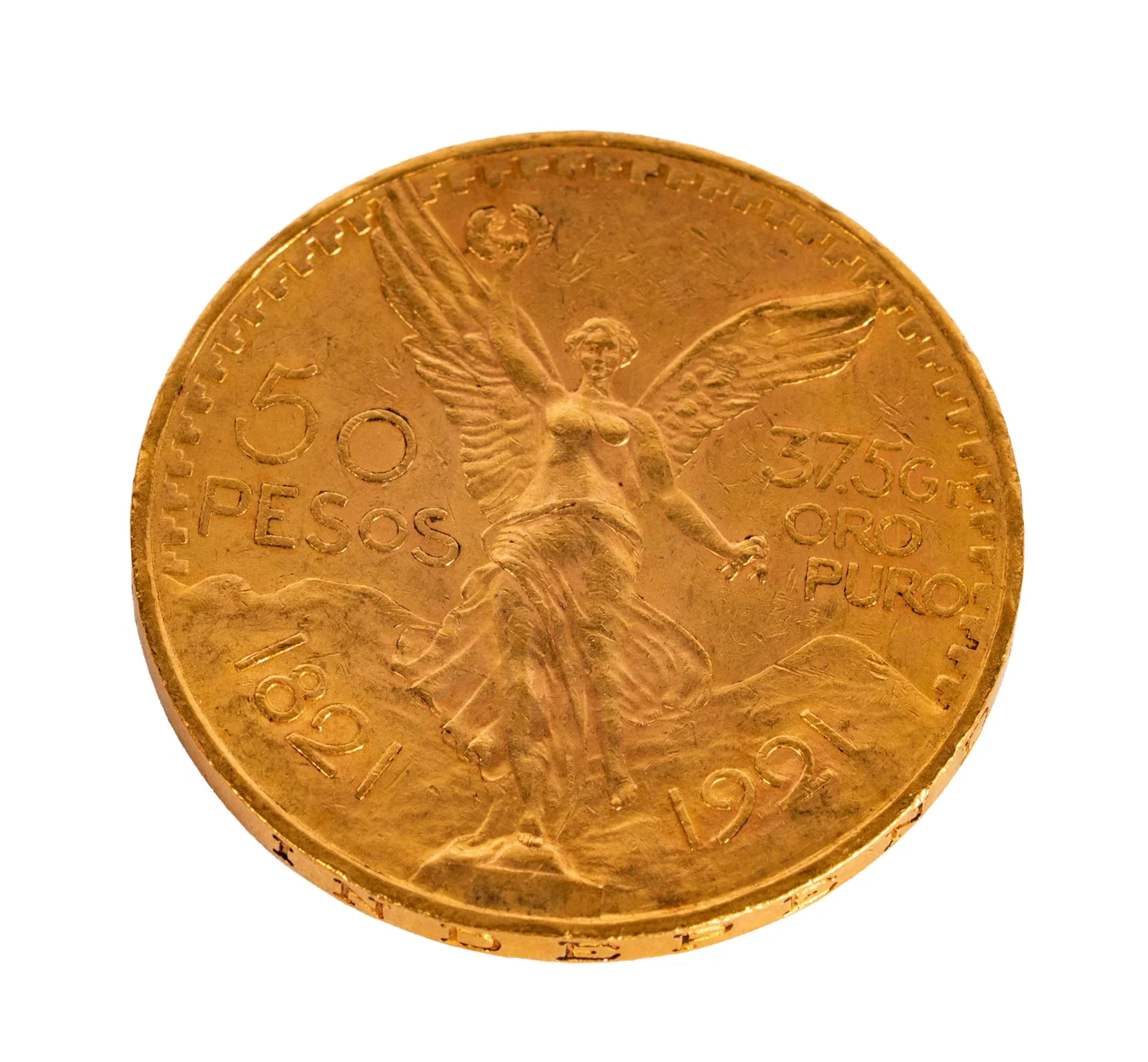 1921 Mexico 50 Pesos Gold Coin