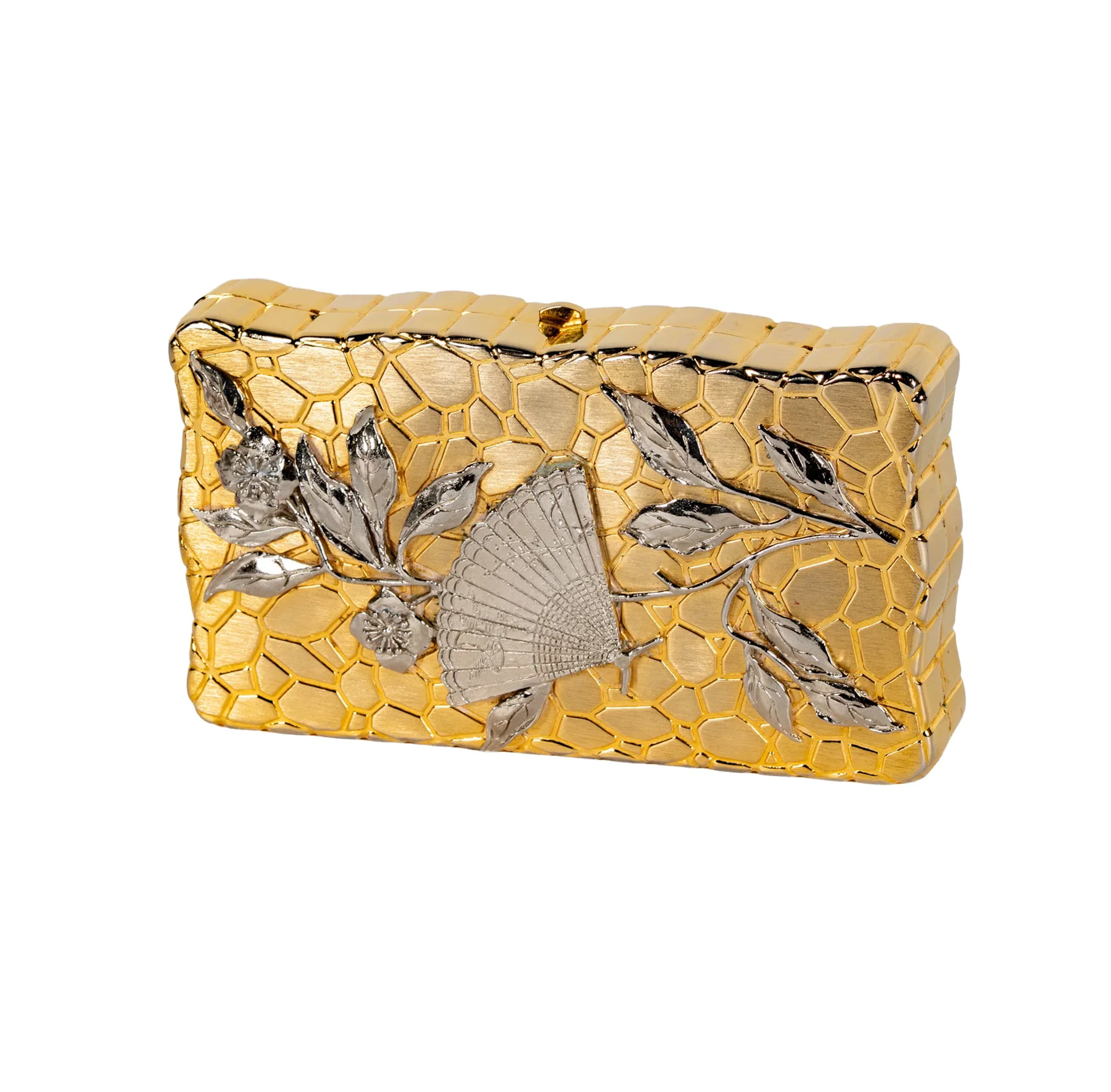 Judith Leiber Gold and Silver Minaudiere