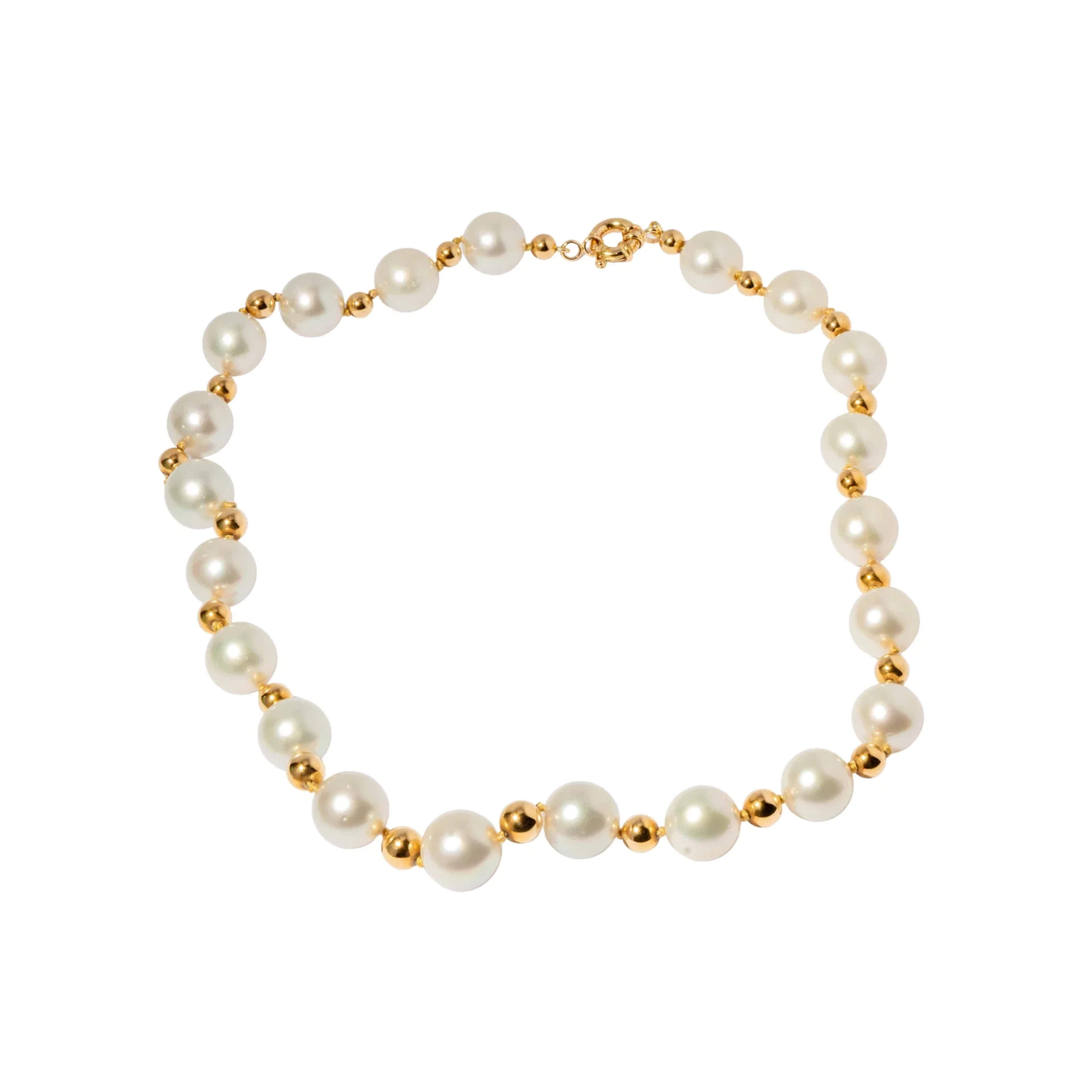18-Karat Yellow Gold South Sea Pearl and Gold Necklace