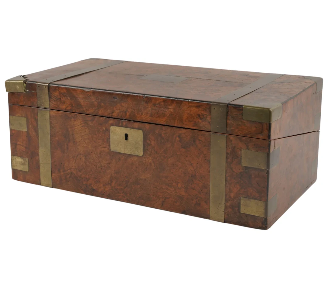 Burlwood Lap Desk Box
