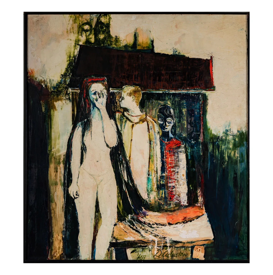 Don Eccleston (American, 20th Century): Landscape with Figures