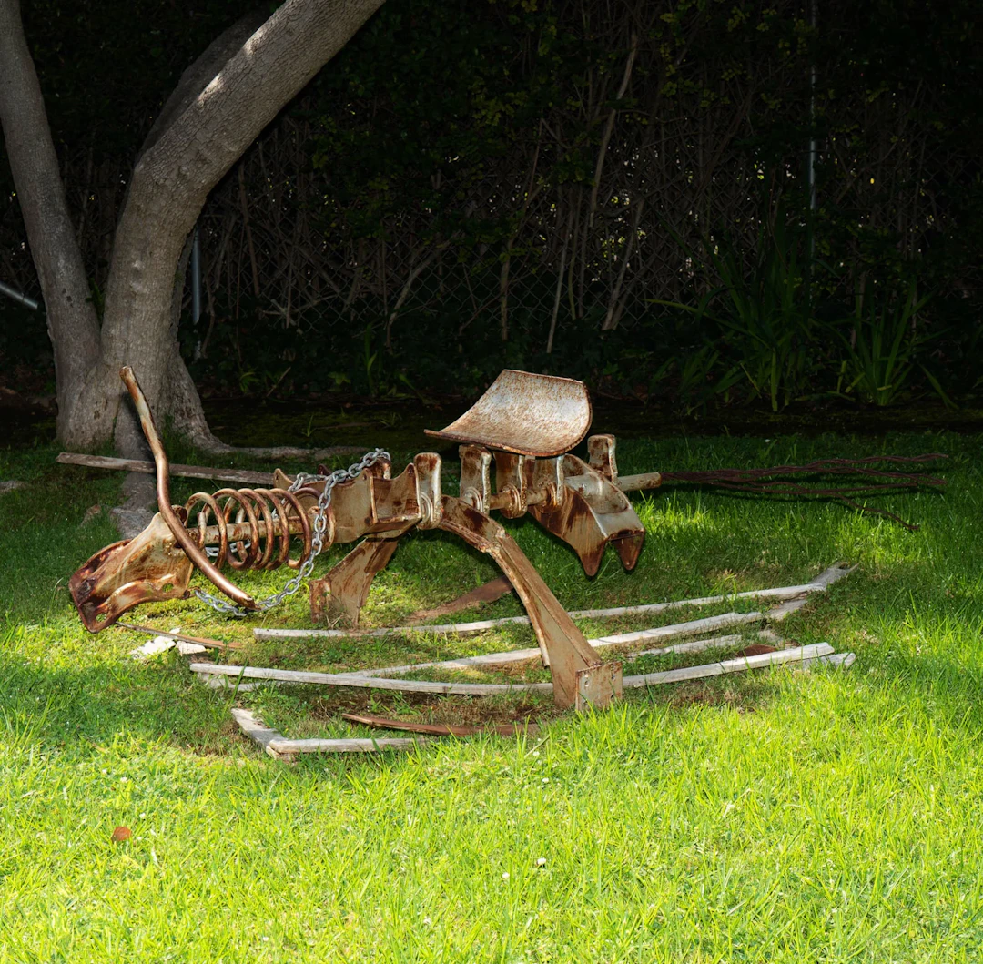 Bucking Bronco Tractor Sculpture