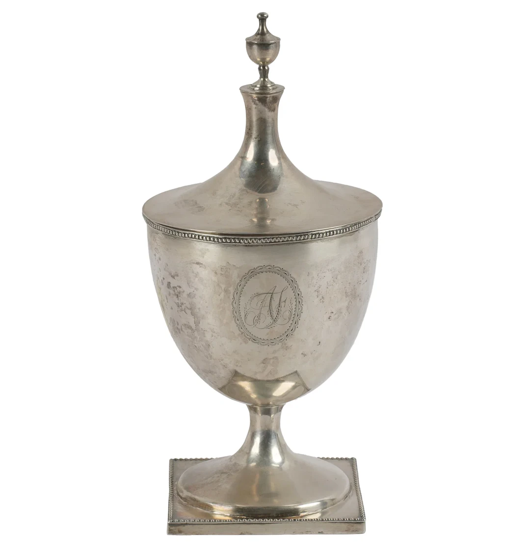 Antique American Silver Covered Bowl