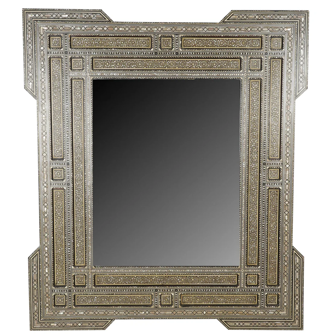 A Monumental Moorish Inlaid Mirror