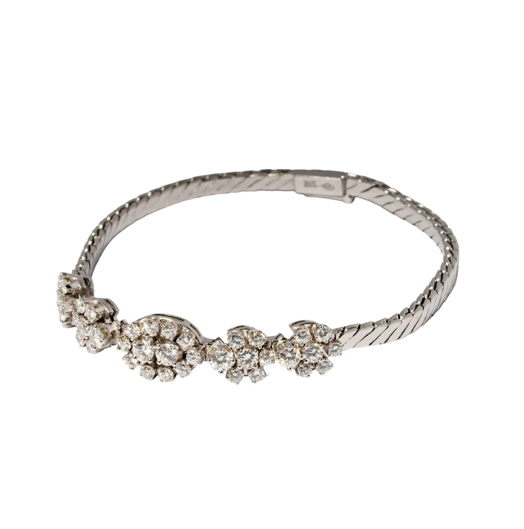 18K White Gold and Diamond Bracelet