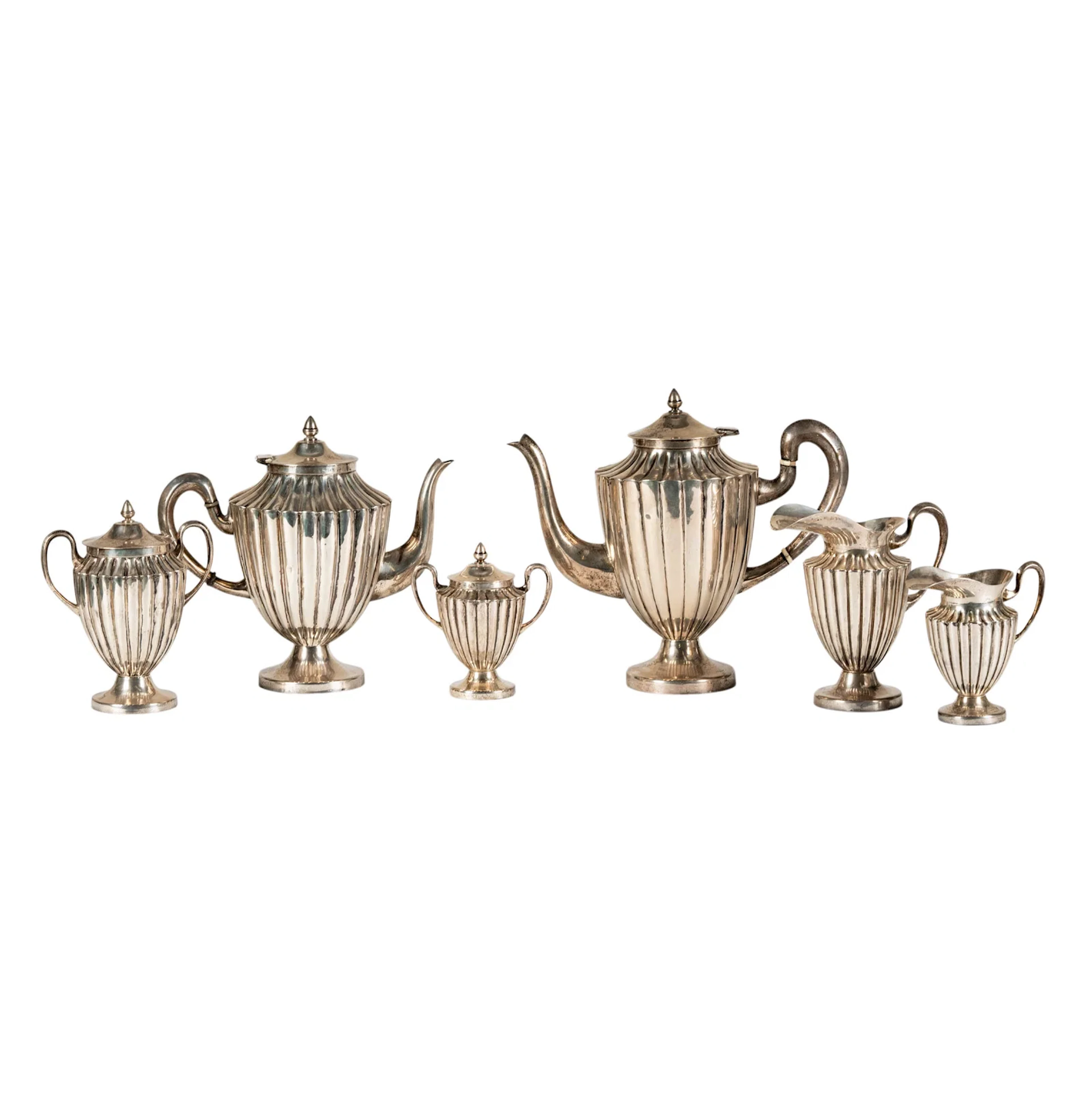 An L. Maciel Mexican Sterling Coffee and Tea Service