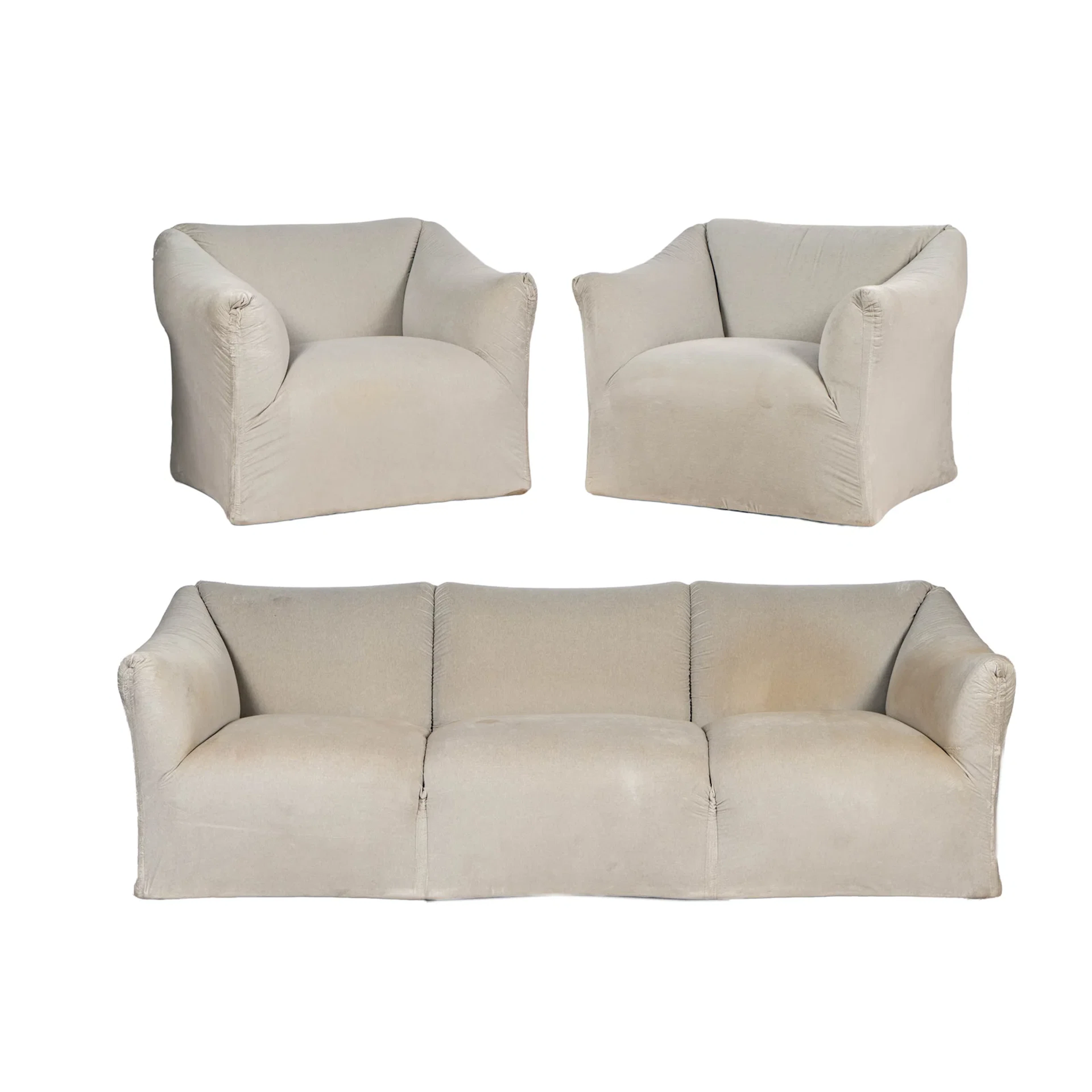 Mario Bellini for Cassina, Tentazione Sofa and Club Chairs