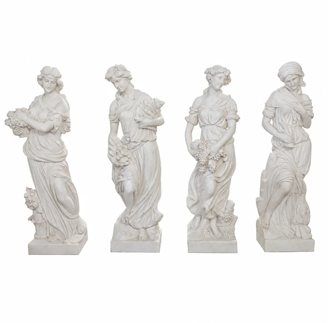 A Set of Italian Marble Figures of The Four Seasons