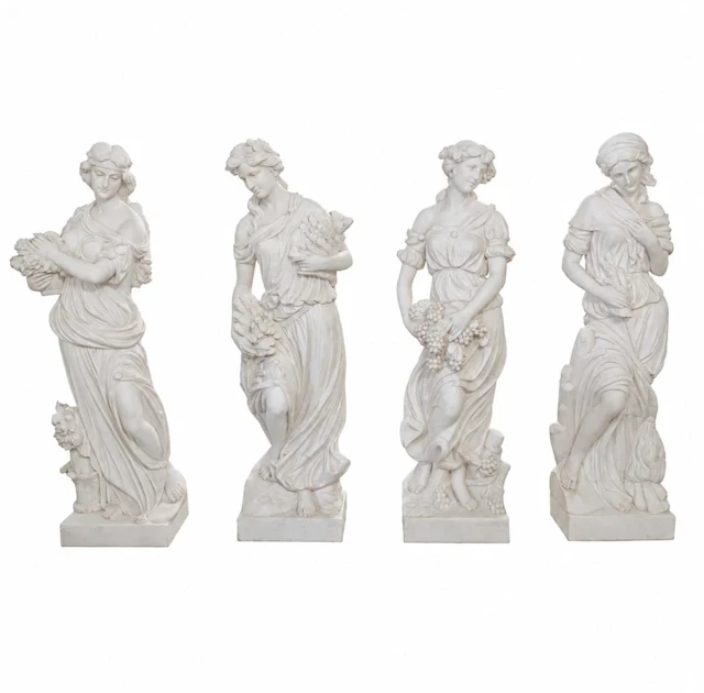 A Set of Italian Marble Figures of The Four Seasons