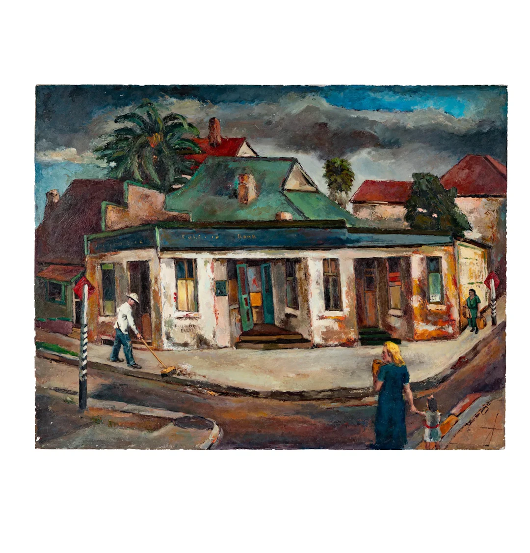 Oscar Van Young, Los Angeles, CA 1906-1991, Los Angeles Street Corner